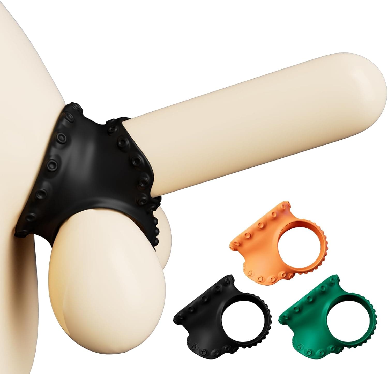 Penisring Silikon Cockringe für Männer Gummi &amp; Hodenringe für den Mann, Potenzring Hodenring Set, Elastische Penisringe Sexspielzeug für Paare, Penies Ring für Sex Toy, Schwarz