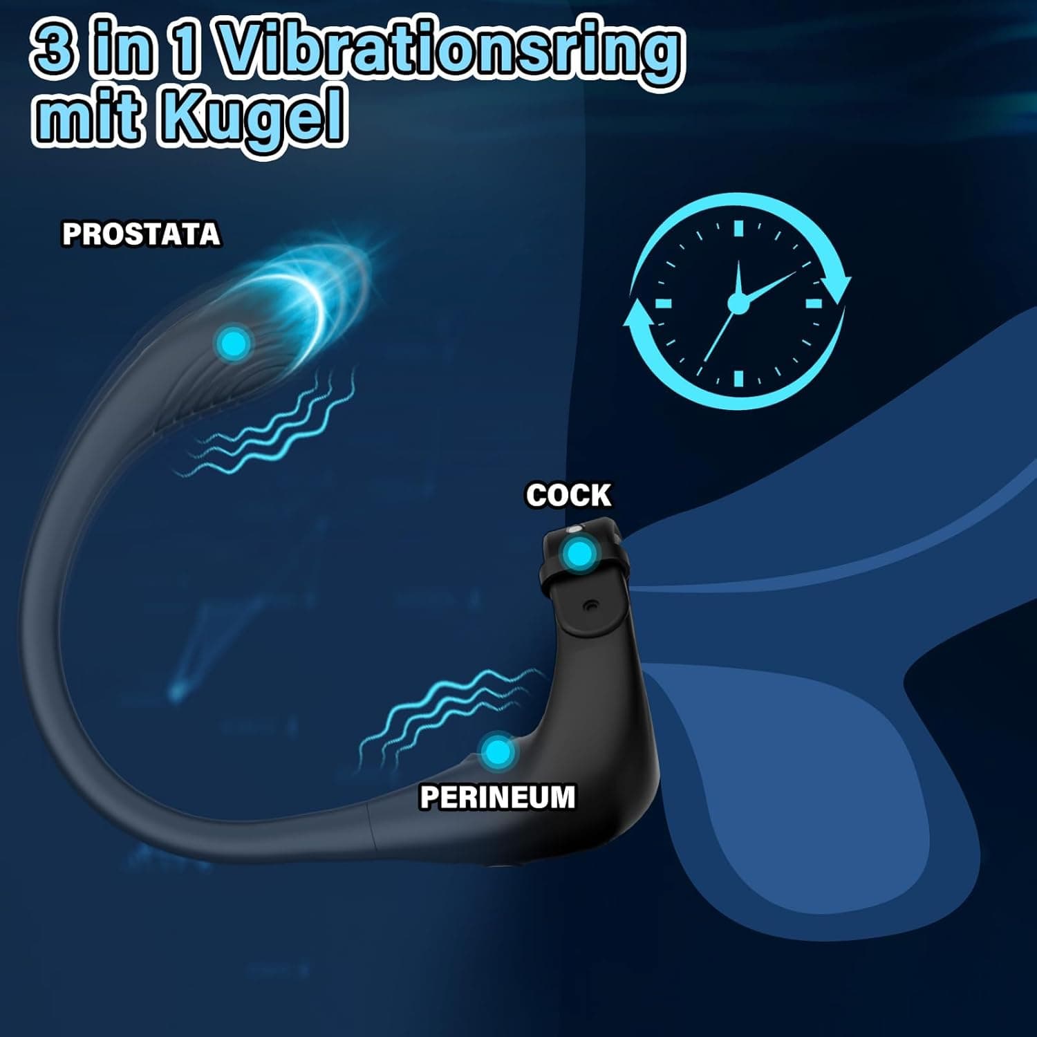 Anal Plug Vibrator Sex Spielzeug für die Männer - Penisring Dildo Prostata Stimulation Cockring Sexspielzeug Analplug Analvibratoren Mann mit 10 Vibration, APP Fernsteuerung Ringe für Paare Extrem Sex