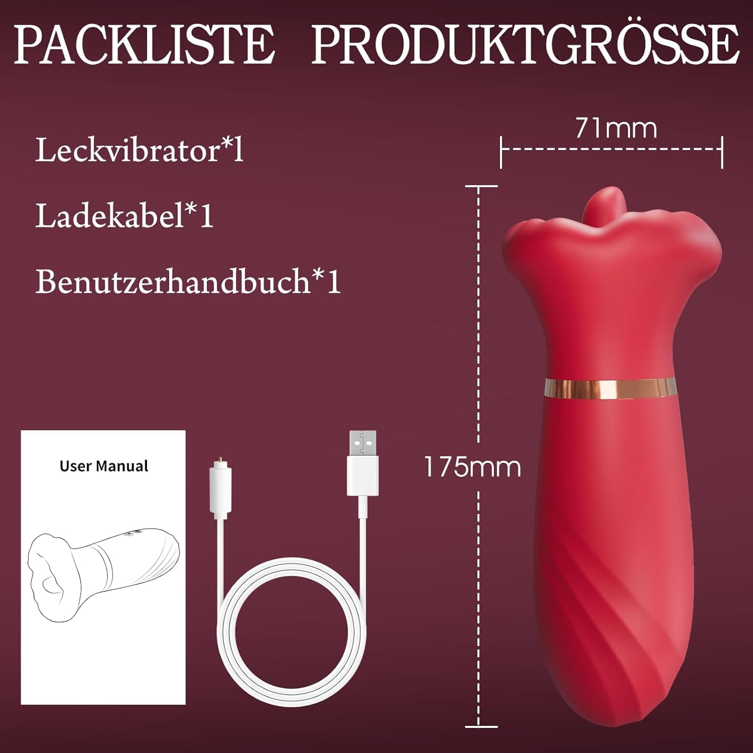 Vibration für Frauen Sexspielzeug Solo - Sex Spielzeug für die Frau mit 10 Vibrations- &amp; 10 Leckmodi, G Punkt Vibrator mit Klitorisstimulation für Frauen, Nippel Klitoris Vaginales Anal Sexstimulator