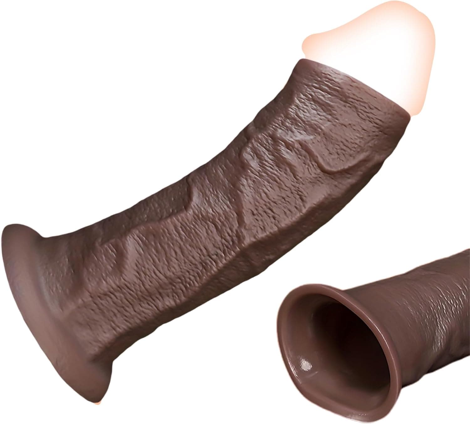 Realistische Penismanschetten aus Silikon, offene Penishülle mit natürlicher Struktur, weicher Penissleeve zur Penisverlängerung, flexible Penis Hülle für Paare(L)