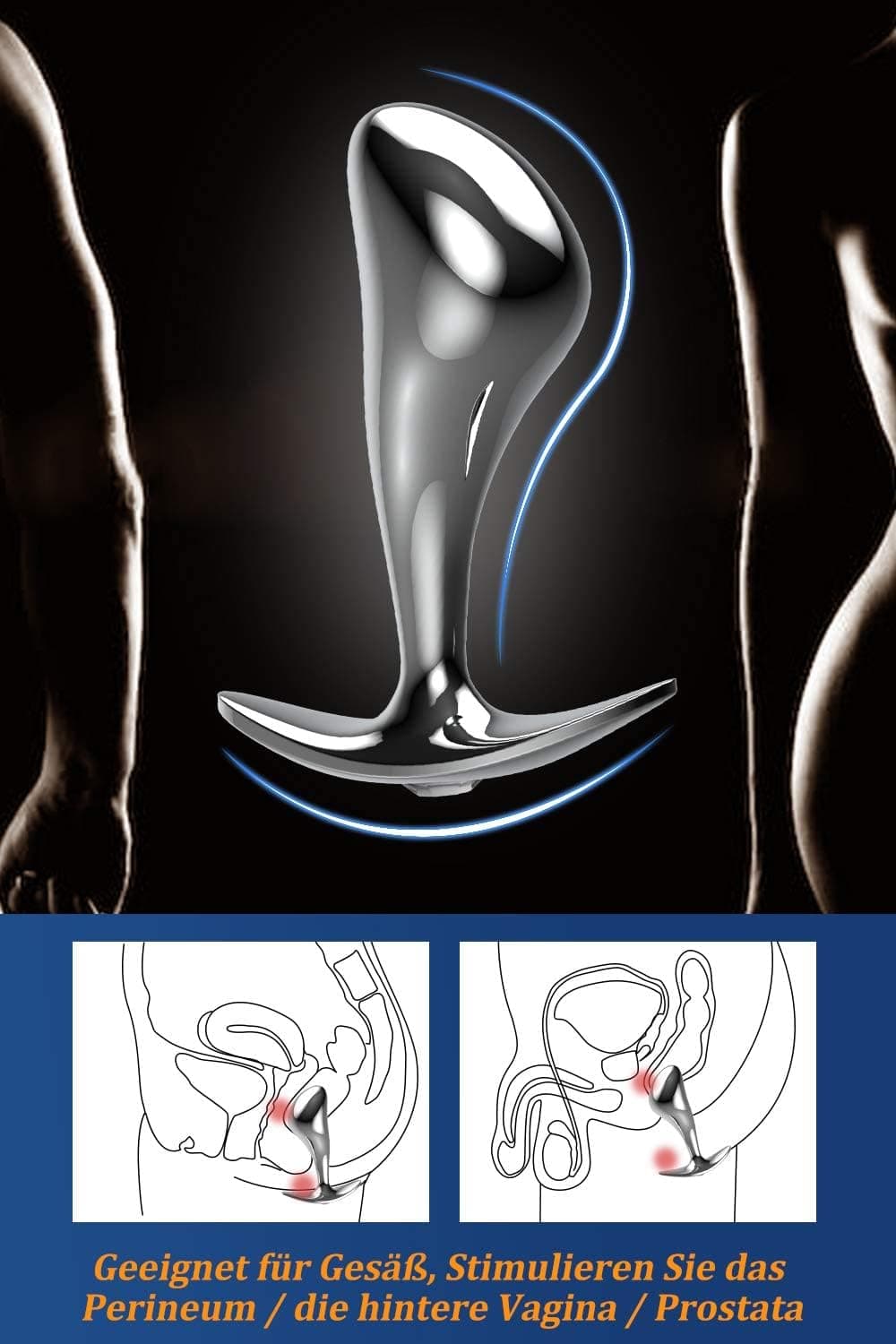 Yivans Analplug Set (Ø24mm, Ø29mm, Ø36mm), Metall Analplugs Fetisch Masturbation Sex Spielzeug Bondage Anfänger Anal Butt plug Mit transparent Kristall Diamant Sexspielzeug für Paare Frauen Männer