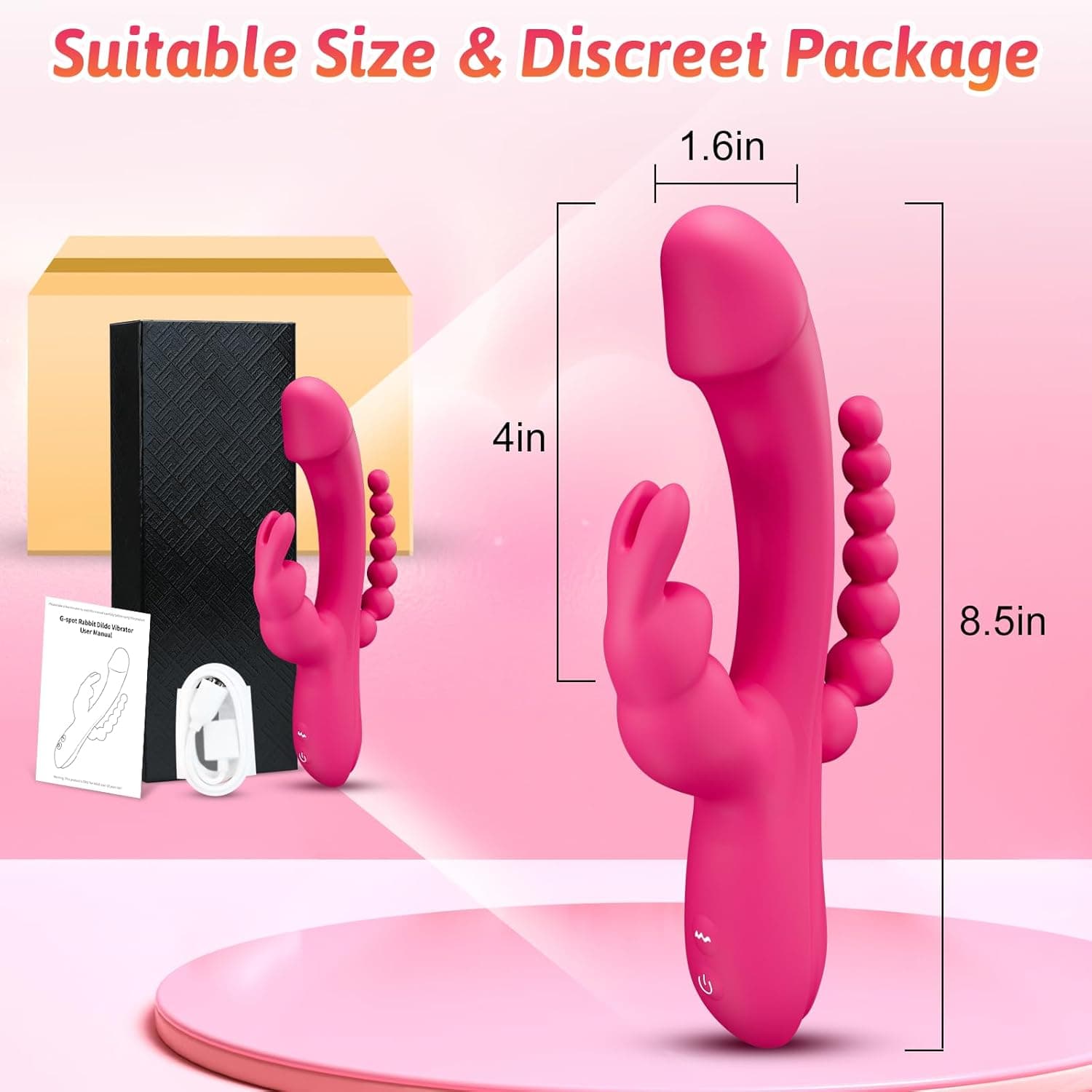Vibrator für die Frau Dildo Sexspielzeug - 3 in 1 G Punkt Vibrator mit 10 Vibrationen &amp; 10 Pulsationsmodi, diskretes Design Sexspielzeug für Frauen, Klitoris Vibratoren Frauen leise