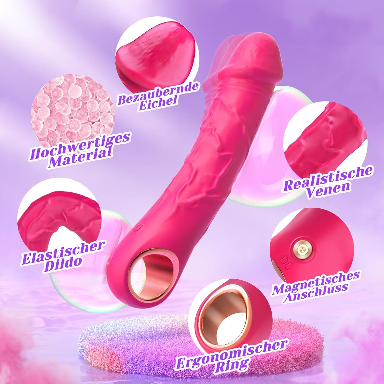 3D-Realistisch Sexspielzeug für Paare Extrem Sex Vibratoren, Vibration für Frauen mit 10 Vibrationen G-Punkt Klitoris, Sex Spielzeug für die Paare Sex Toyset für Woman Realistische Vibratoren