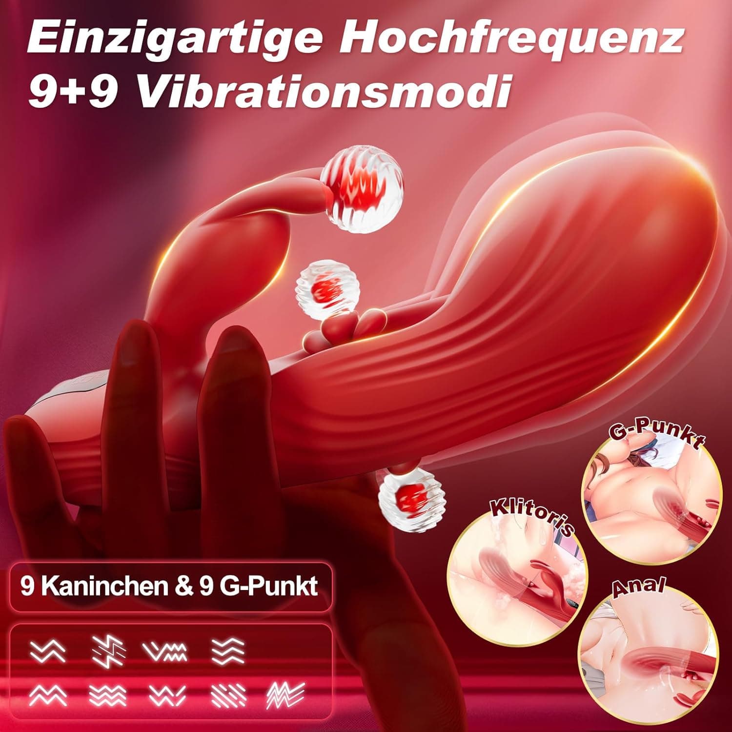 Vibration für Frauen Sex Spielzeug Dildo Vibrator - G Punkt Vibratoren mit 9 Vibrationen &amp; 9 Pulsationen, Sex Spielzeug für die Frau Klitoris Stimulator für Sie Sexspielzeug Sex Toys Dildos Vibrators
