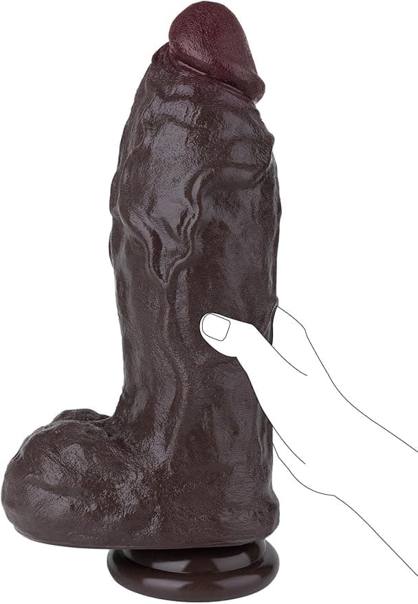 Realistic Dildo 11.5 Inch Thick Brown