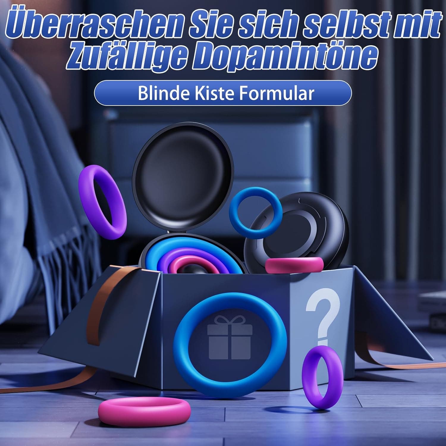Premium Penisring Set 3er Pack (3 Farben, 3 Größen) – Dehnbare Cockringe &amp; Hodenringe aus Flüssigsilikon für härtere &amp; längere Erektion, inkl. Aufbewahrungsbox – Sexspielzeug für Paare/Männer