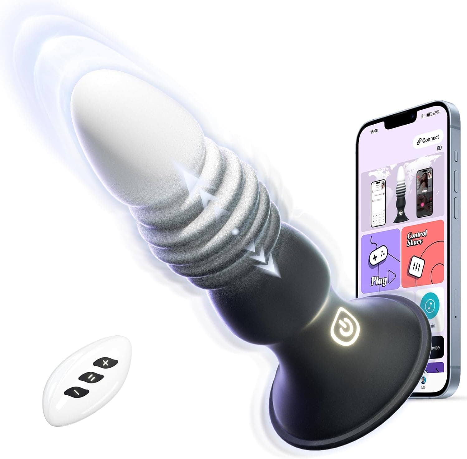 Anal Plug Vibrator Sex Spielzeug für die Männer Frau - Prostata Stimulation Analvibratoren für Mann &amp; Frauen Paare Sexspielzeug, APP Fernbedienung Gay Anal Dildo Buttplug mit 7 Vibrationen 7 Schübe