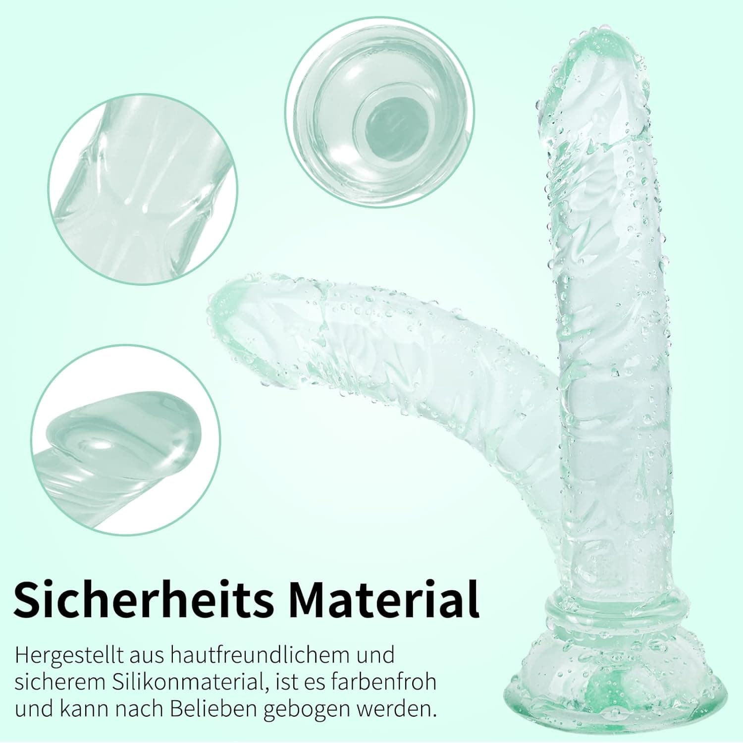 Yivans Analplug Anfänger Analdildo Silikon Transparent Dildo Set(Ø20mm, Ø23mm, Ø30mm) Erotik Sexspielzeug Männer Anal Prostata Massage Masturbations Frauen G-Punkt-Stimulation Dildo Butt plug
