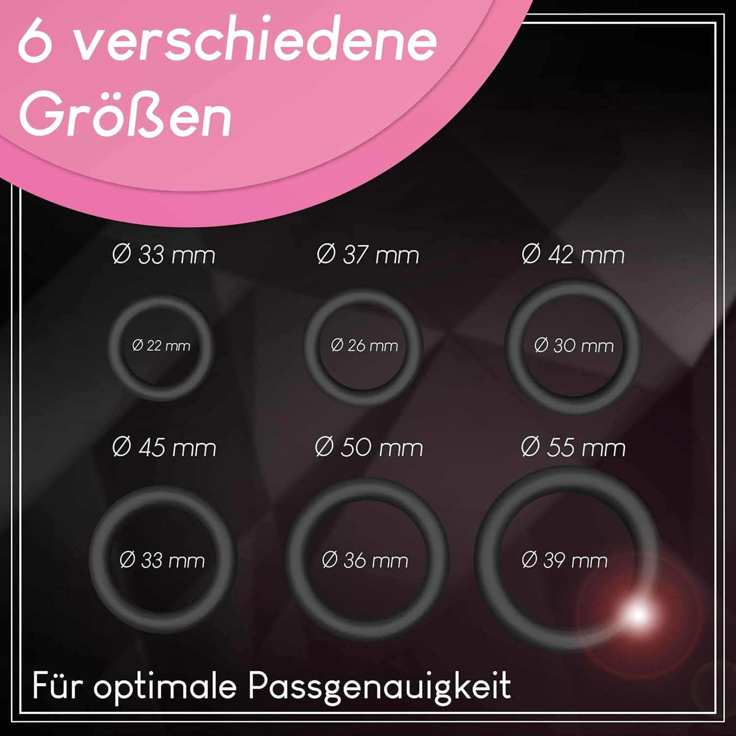 Premium Penisring Set für eine längere und härtere Erektion, Cockringe aus medizinischem Silikon Sexspielzeug Männer Bondage