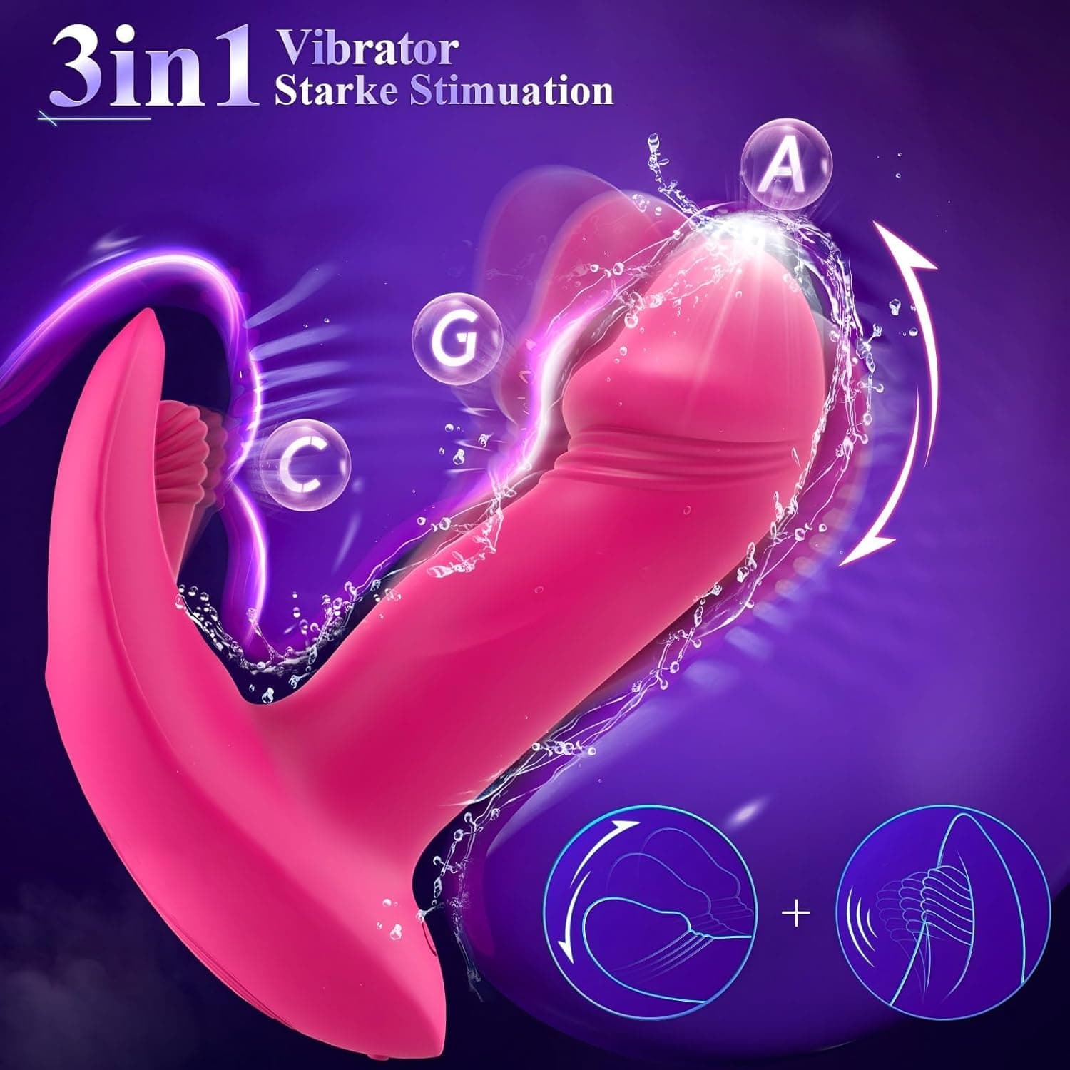 Sex Spielzeug für die Frau Paare AI-Sync Vibrator, Dildo Vibration für Frauen mit 9 Schwing- &amp; 9 Vibrations Hohlform Vibratorensets für Frauen Klitoris &amp; G-Punkt Sexspielzeug, Sex Toyset für Woman