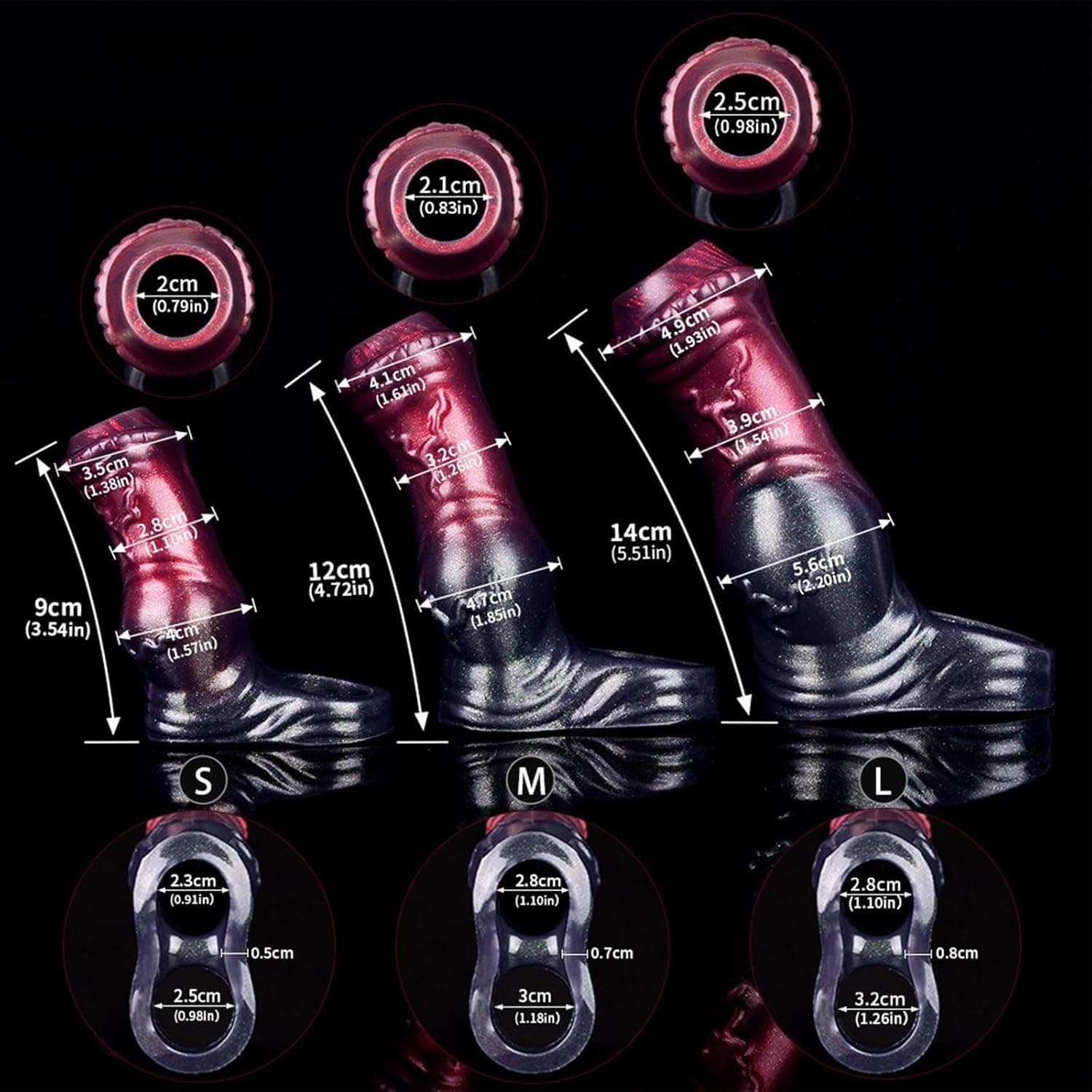 Silikon Penishülle Penis Sleeve Realistischer Pferd Dildo mit Hodenring Dicker Tier Horse Penis Hülle Penisverlängerung Extender Erweiterung Herren Penismanschetten Sexspielzeug Für Männer