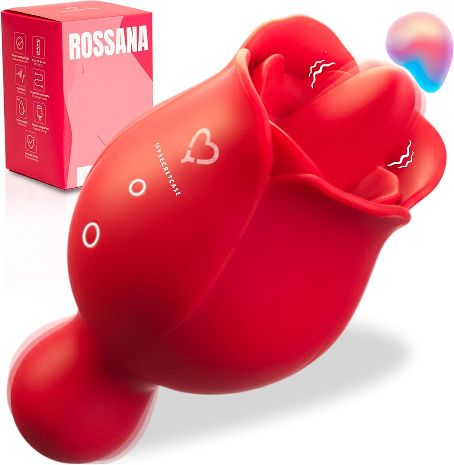 MySecretCase Klitoris Stimulator für Sie Dildo Klein Druckwellenvibrator für Frauen, Zungenvibrator mit 10 Vibrationsmodi, Vibratorensets Für Frauen Klitoris Wasserdichtes Sexspielzeug USB