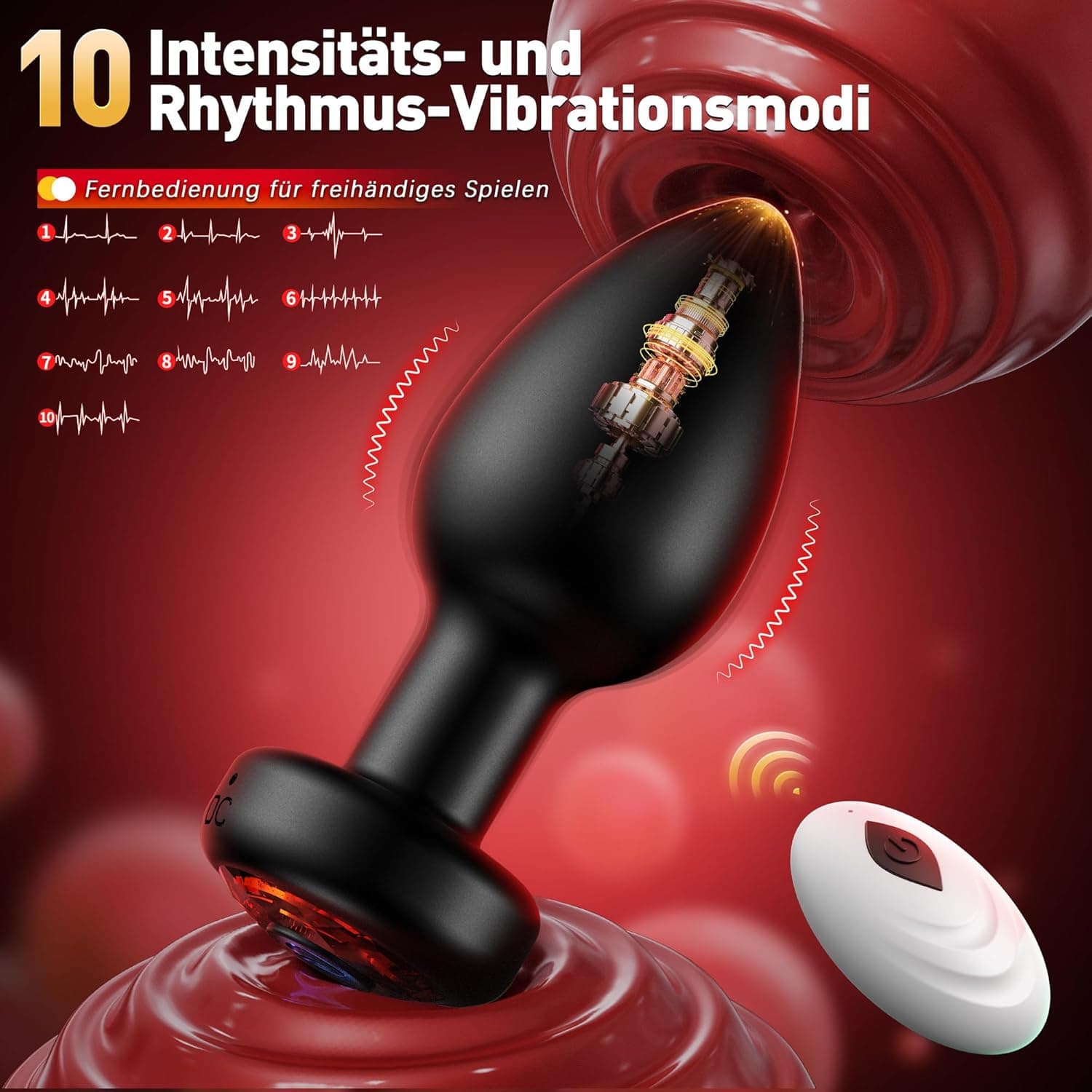 Tagnaff Analplugs 3-Set, Analplug# für Frauen Männer mit Vibration AI-Steuerung, Silikon Anal Plugs Butt Plug für den Mann Analvibratoren für Frau Buttplug Anfänger Anal Toys Sexspielzeug Butplug