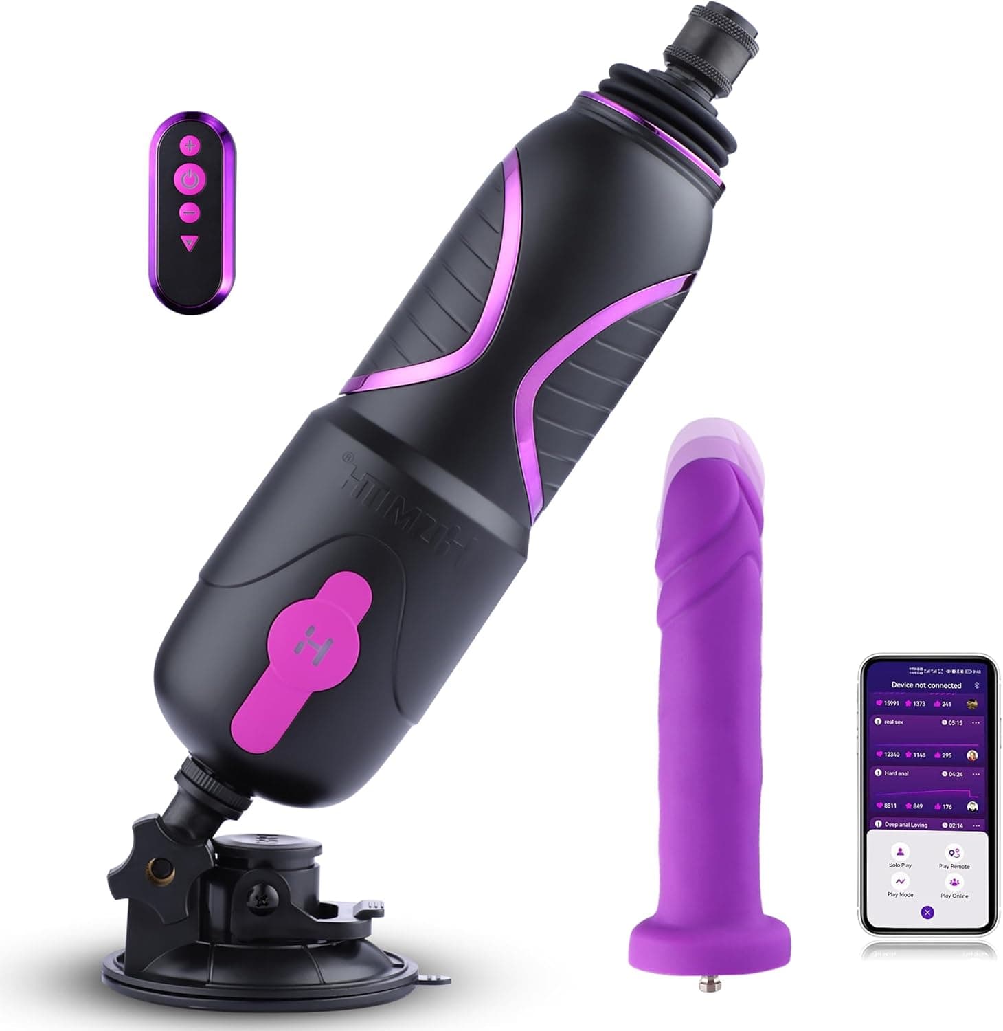 Hismith Pro Traveler 2.0, Portable Sex Machine with KlicLok System, Programmable Love Machine with Wireless Remote + APP Control