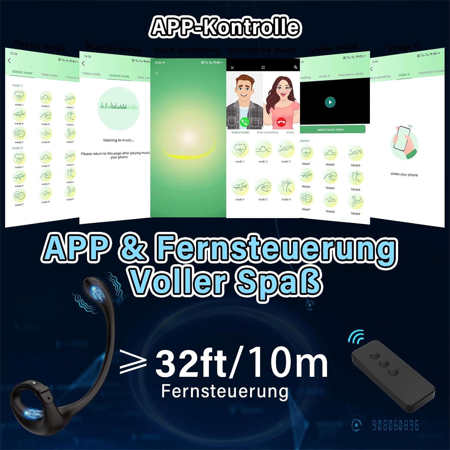 Anal Plug Vibrator Sex Spielzeug für die Männer - Penisring Dildo Prostata Stimulation Cockring Sexspielzeug Analplug Analvibratoren Mann mit 10 Vibration, APP Fernsteuerung Ringe für Paare Extrem Sex