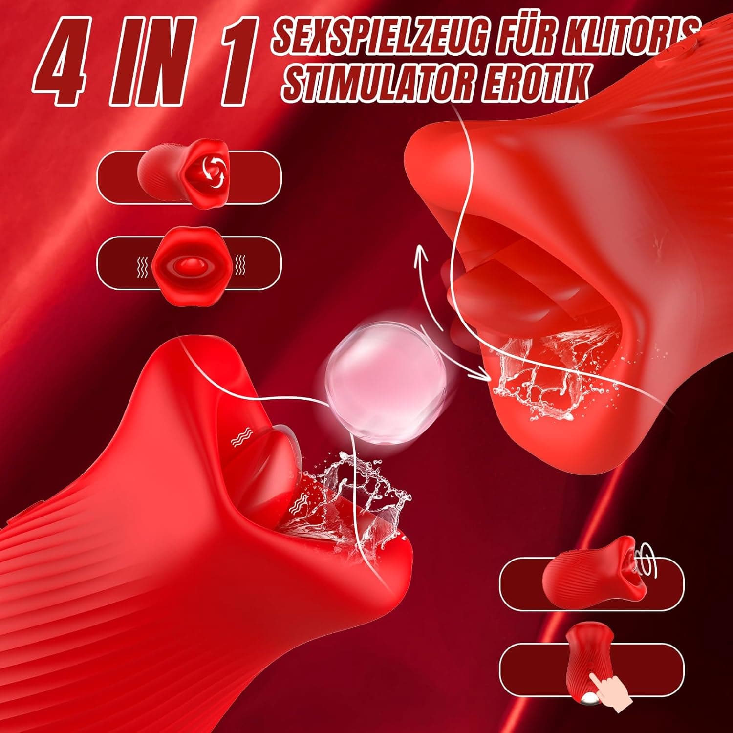 Sauger Vibrator Sex Spielzeug für die Frau, Vibration für Frauen mit 8 Saugmodi 10 Zungenlecken 360° Rotierende Sexspielzeug für Klitoris Erotik Sex Toys, Sex Spielzeug für Paare Geschenke