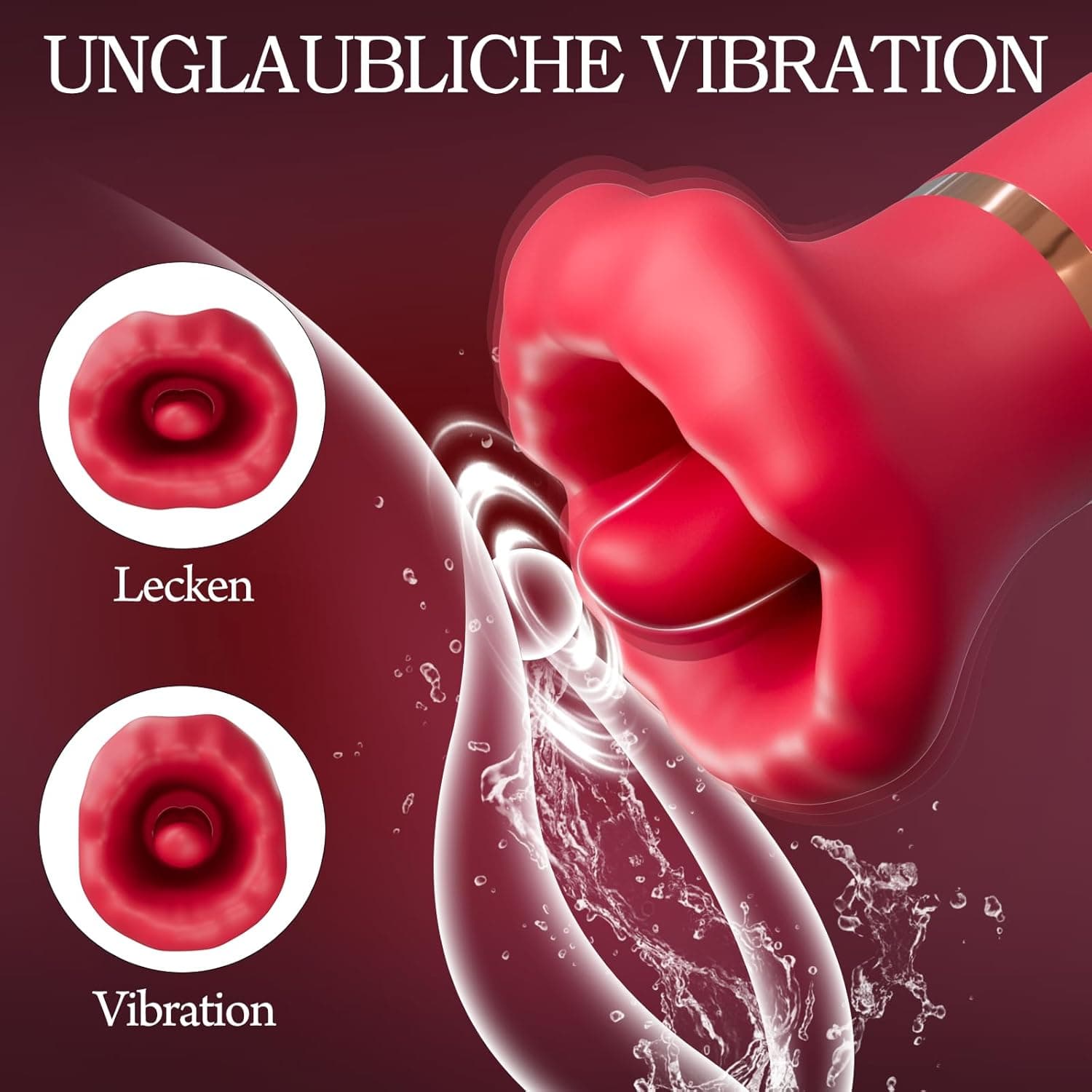 Vibration für Frauen Sexspielzeug Solo - Sex Spielzeug für die Frau mit 10 Vibrations- &amp; 10 Leckmodi, G Punkt Vibrator mit Klitorisstimulation für Frauen, Nippel Klitoris Vaginales Anal Sexstimulator