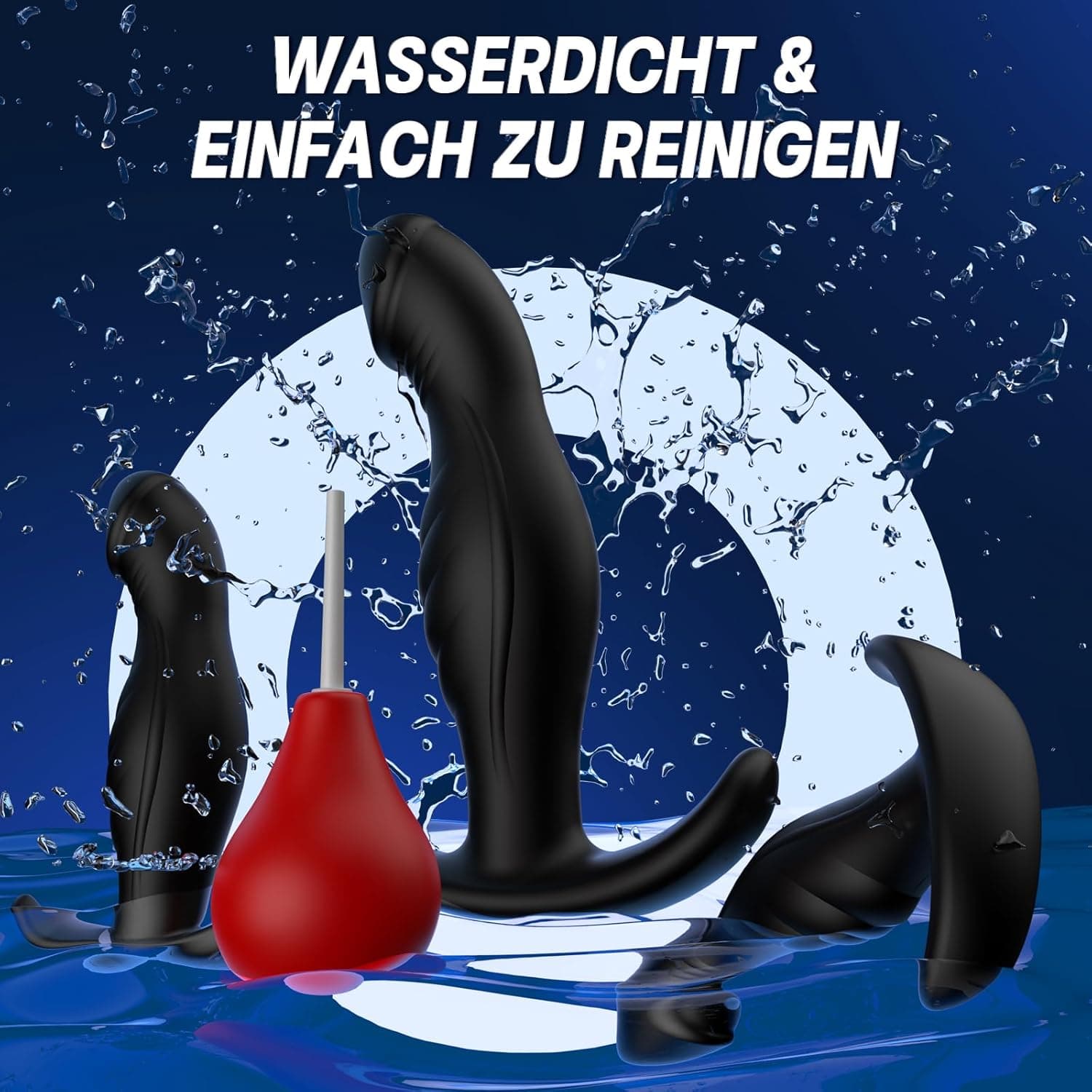 Anal Dildo Analplug# für Frauen Männer 4 Stück Anal Plug Set mit Analdusche &amp; Größen-Upgrade (M-XL) für Anfänger bis Profi Buttplug Analplugs Silikon Butt Plug für den Mann Sexspielzeug