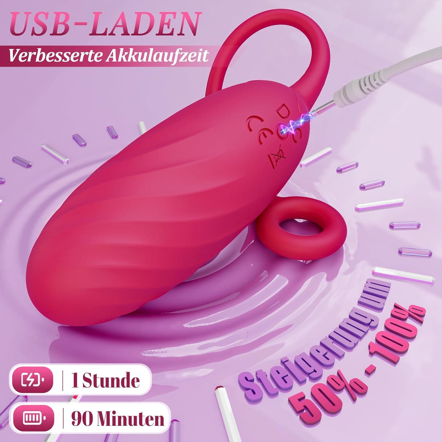 Cacuola Vibrator Sex Spielzeug für die Frau Paare, Verbesserte Vibration für Frauen, Akkulaufzeit Plus 50% Beckenbodentrainer Liebeskugeln für die Frau, Stille Vibratorensets für Frauen Sexspielzeug
