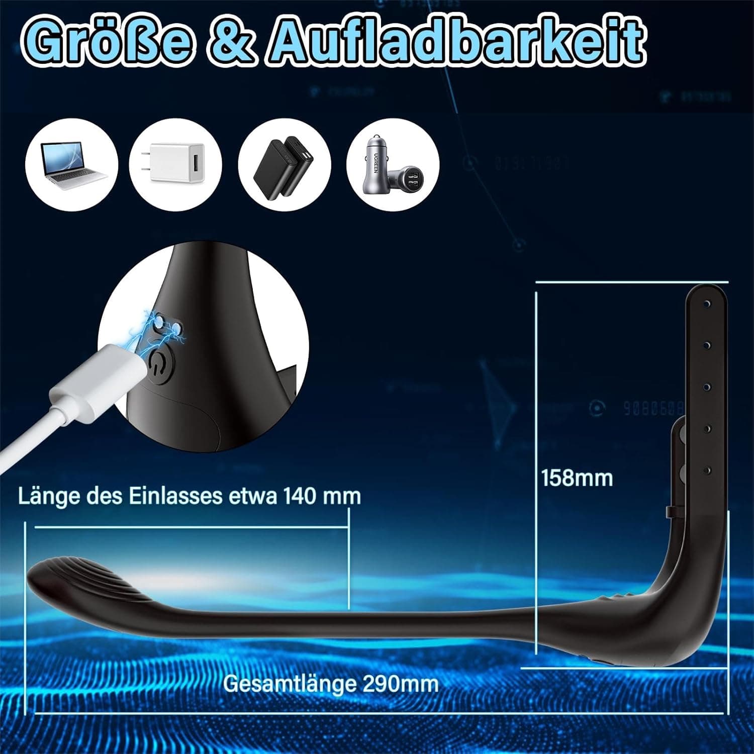 Anal Plug Vibrator Sex Spielzeug für die Männer - Penisring Dildo Prostata Stimulation Cockring Sexspielzeug Analplug Analvibratoren Mann mit 10 Vibration, APP Fernsteuerung Ringe für Paare Extrem Sex