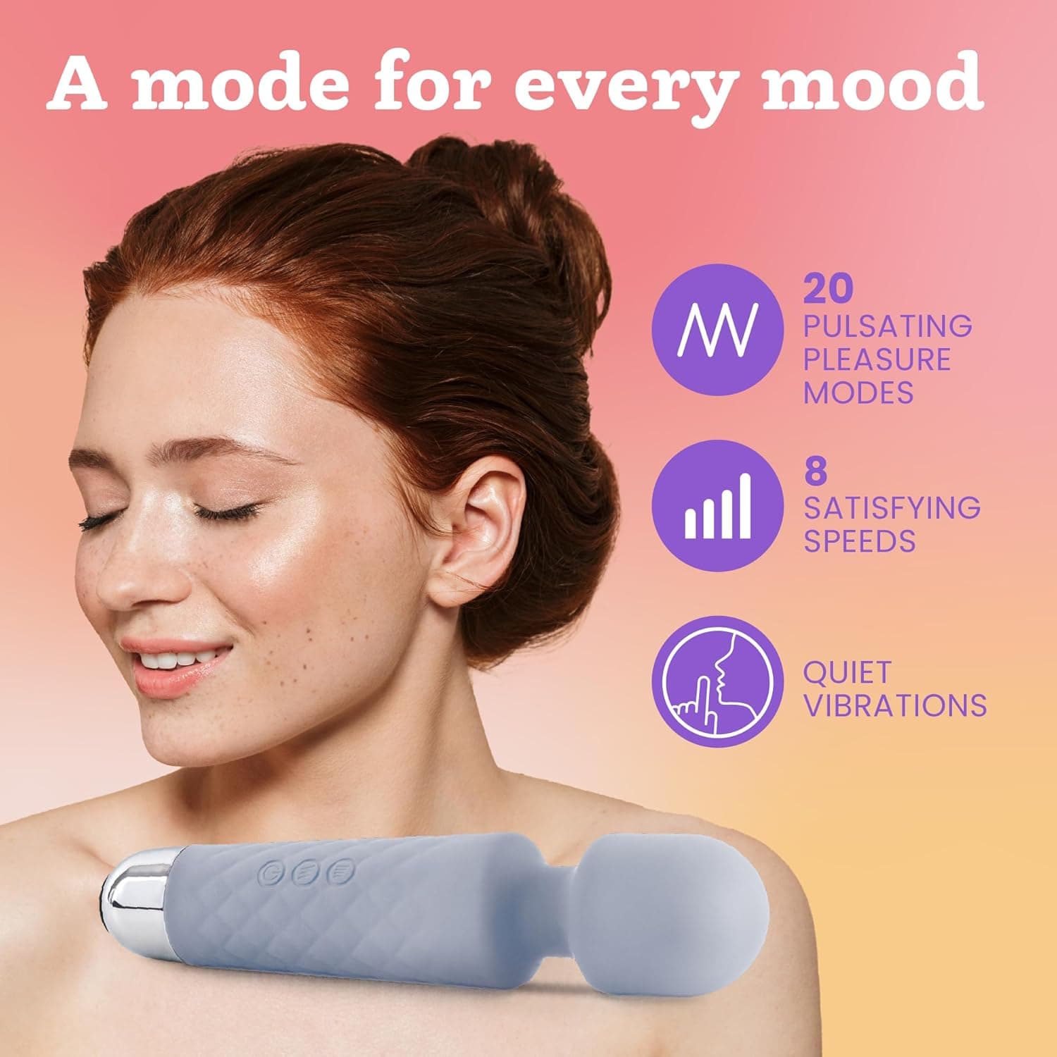 Vibrator für Frauen - Leises &amp; Leistungsstark mit 20 Vibrationsmodi &amp; 8 Geschwindigkeitsstufen, Duschfeste Vibration für Frauen, Sex Toys von Oliver James (Pastellblau)