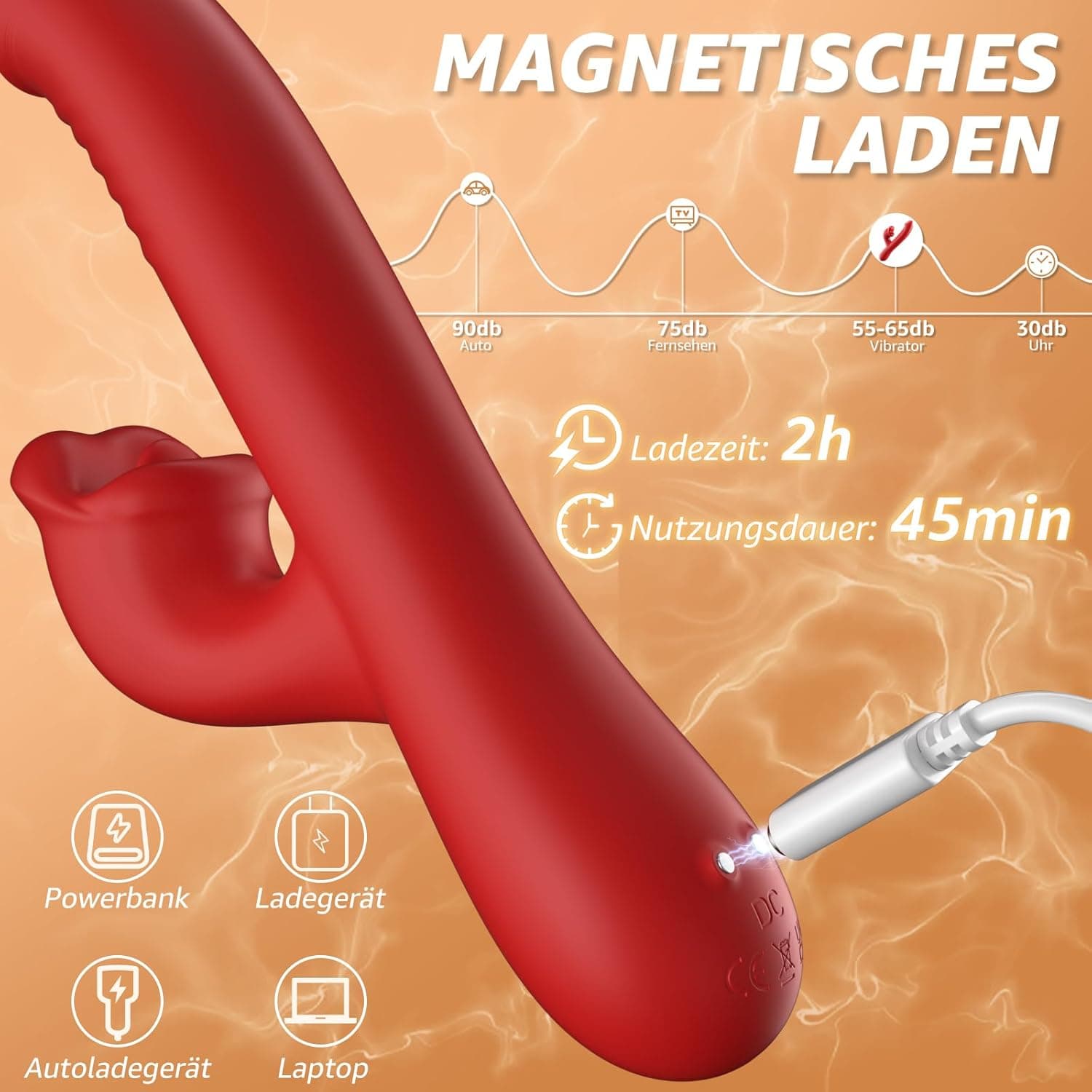 Dildo G-Punkt Vibrator Vibratorensets für Frauen Klitoris Vibration Sex Spielzeug für die Frau Sexspielzeug Vibratorset for Woman Analvibrator 10 Modi, 5 Zungenlecken &amp; 3 Stoßfunktionen Sex Toys