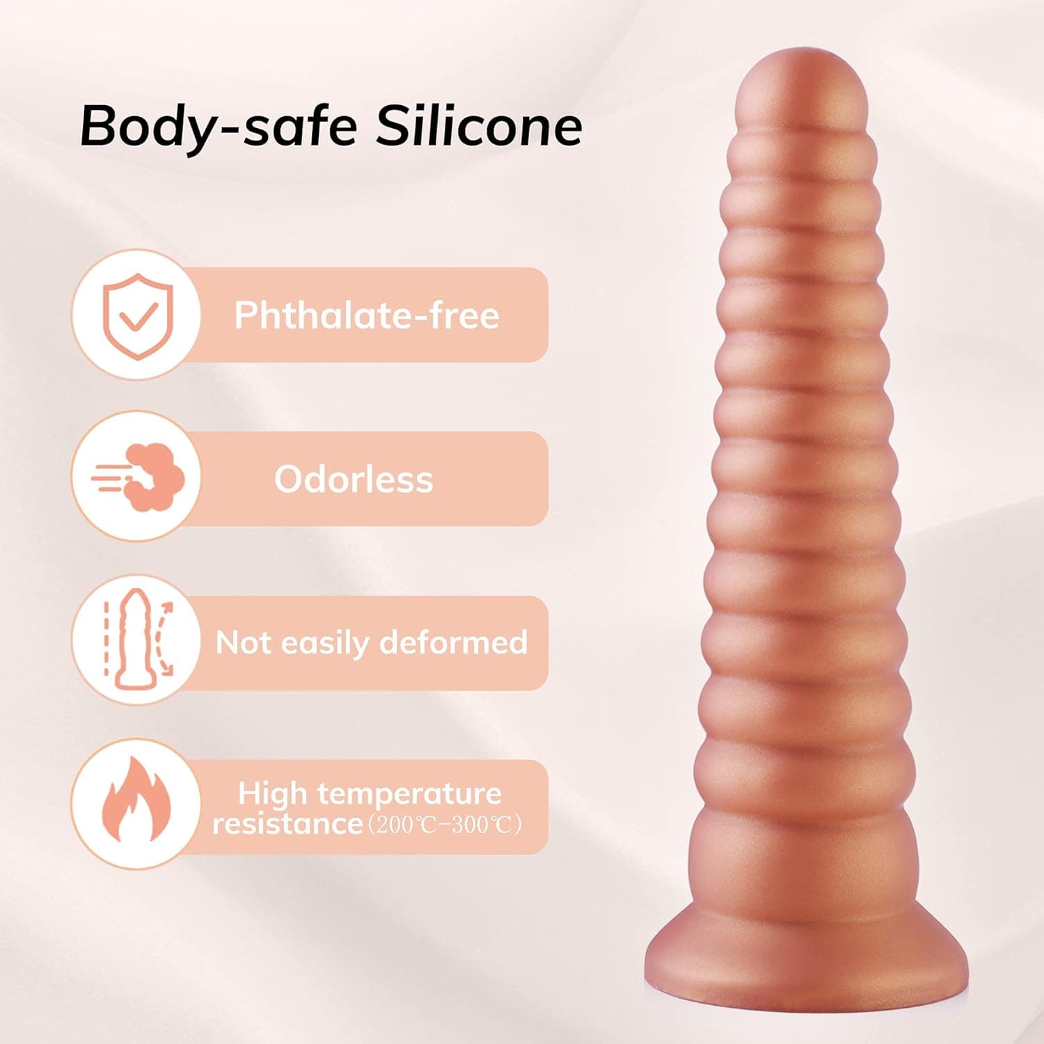Hismith 10.20 Inch Silicone Realistic Dildo with Suction Cup, Flexible Dildo