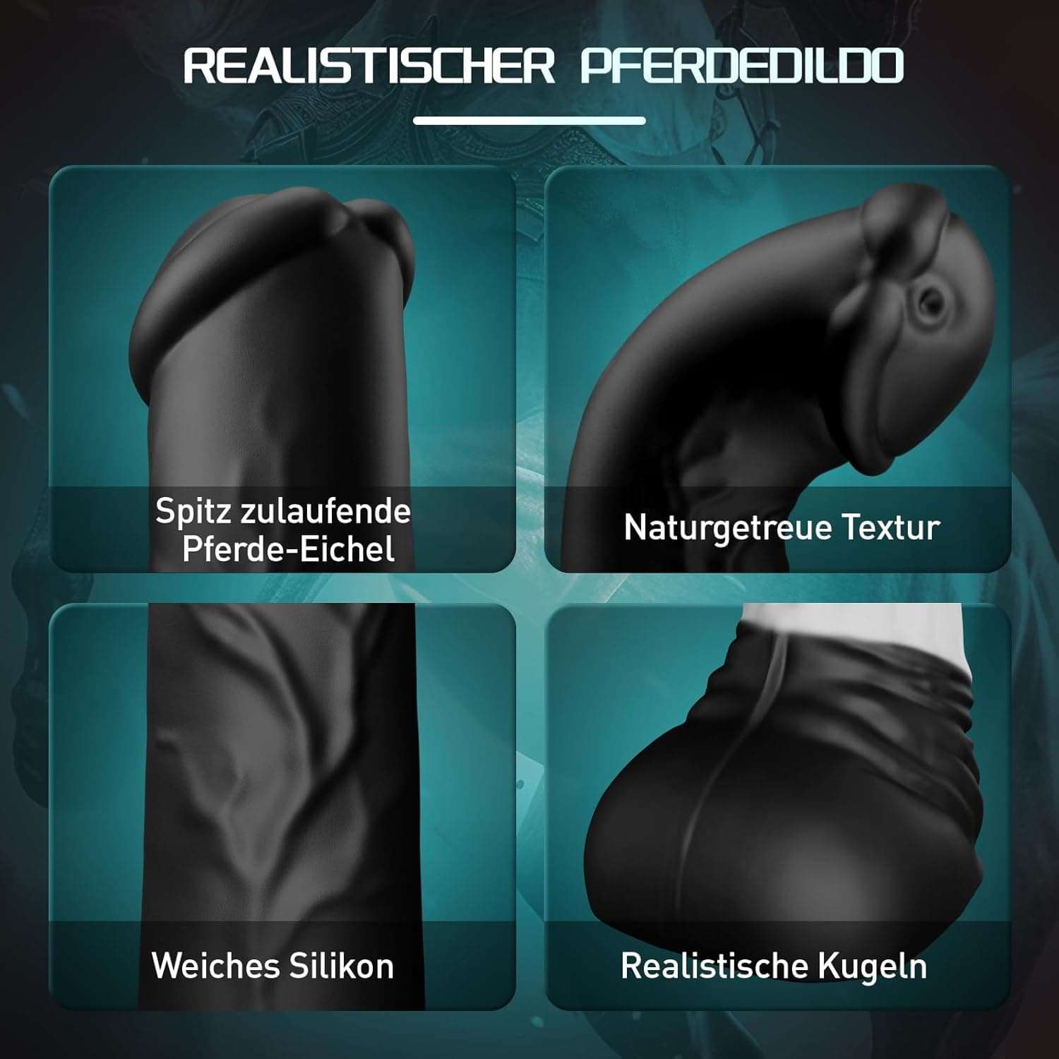Fantasy Pferd Anal Dildo 5 cm Durchmesser Analvibratoren für Mann Frau, Vibrator Sex Spielzeug für die Frau Männer, 30CM Knoten Analplug Dilatatoren XXL Analvibratoren mit 7 kraftvolle Stoßfunktion