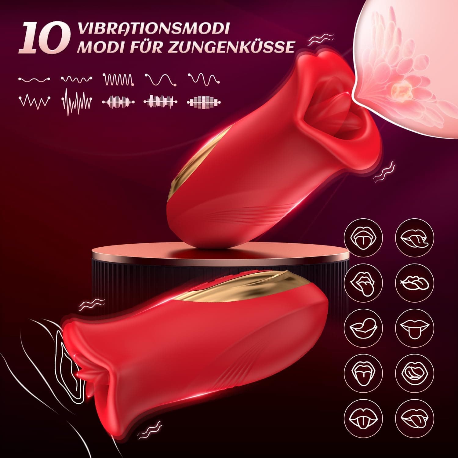 Vibrator für Frauen Sex Sexspielzeug,10 Saugstärken 10 Vibrationsmodi Vibratoren Sex Spielzeug für Frau, Sex Toy Lecken für Klitoris Brustwarze Stimulator für Sie, Sex Spielzeug für Paare Frau