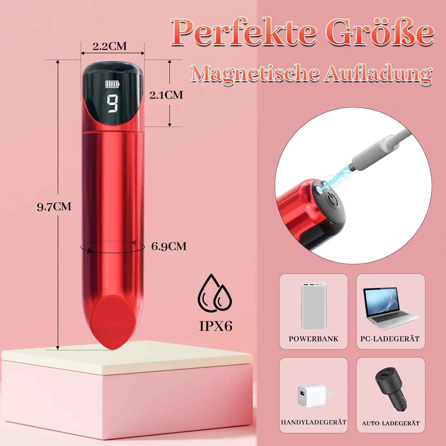Mini Vibrator Frau Sex Toys - Vibration für Frauen Sex Spielzeug für die Frau mit 10 Vibrations Sex Spielzeug für die Paare Vibrators Sexspielzeug für Frauen Vibratoren Leise und Stark Klitoris Dildo