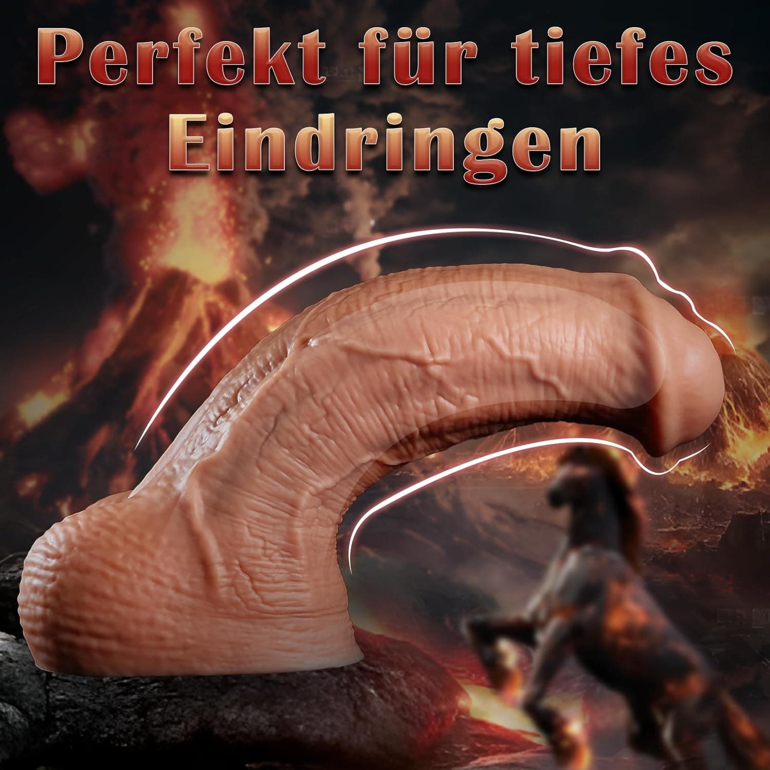 35 cm Realistischer XXL Horse Dildo, 9.4cm Durchmesser Dicker Anal Dildo, Monster Riesen dildos mit Saugnapf für Analspiele, Silikon PferdeDildo Analplug Sexspielzeug für Frauen Männer Schwule
