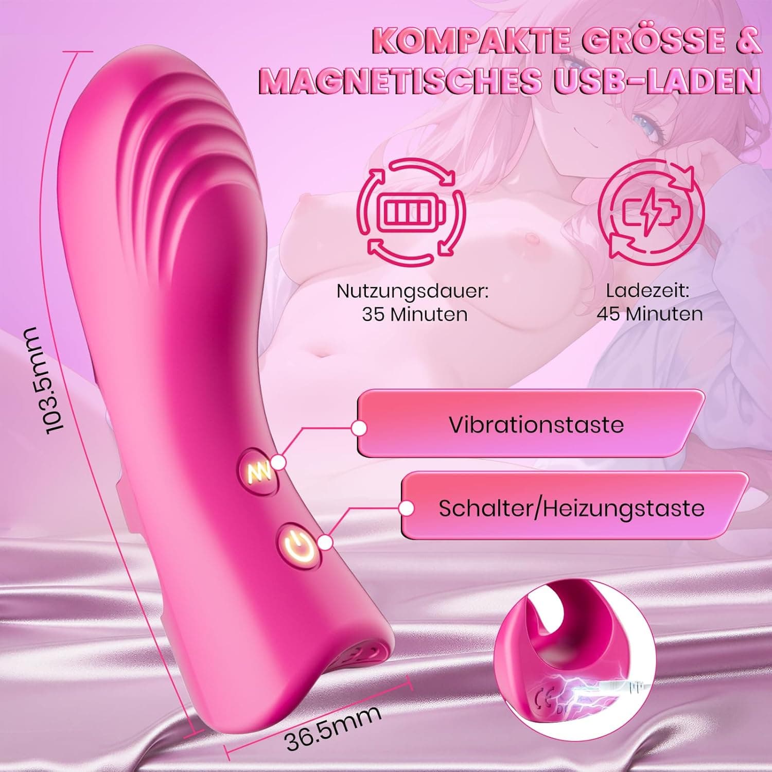 Fingervibrator APP Vibrator Sexspielzeug für Paare Portable Sex Toys, Vibration für Frauen Vibratorensets für frauen Klitoris G-punkt mit 10 Vibrationsmodi Sex Spielzeug für die Frau