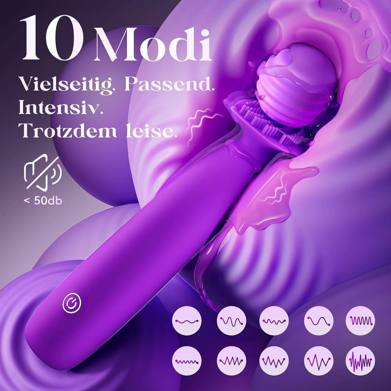 Vibratorensets für Frauen Klitoris Stimulator mit Silikonbürste 10 Modi Sex Spielzeug für die Frau Paare Vibrator Leise Auflege Mini Vibration für Frauen Sexspielzeug Sex Toyset Woman Vibratorset