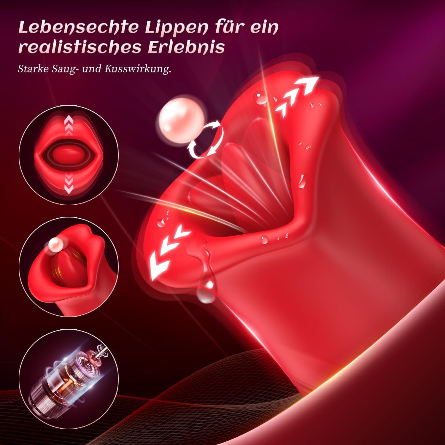 Vibrator für Frauen Sex Sexspielzeug,10 Saugstärken 10 Vibrationsmodi Vibratoren Sex Spielzeug für Frau, Sex Toy Lecken für Klitoris Brustwarze Stimulator für Sie, Sex Spielzeug für Paare Frau