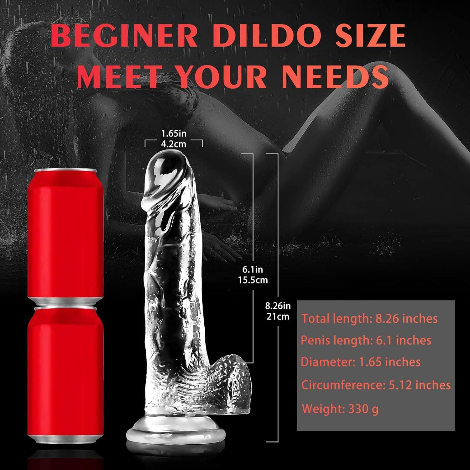 Dildo,21 x 4.2cm Realistischer Dildo mit Starker Saugnapf Groß,Dildos Sexspielzeug für Frauen, Männer Analdildo Anal Plug, Penis Dildo Sex Toy für Paar