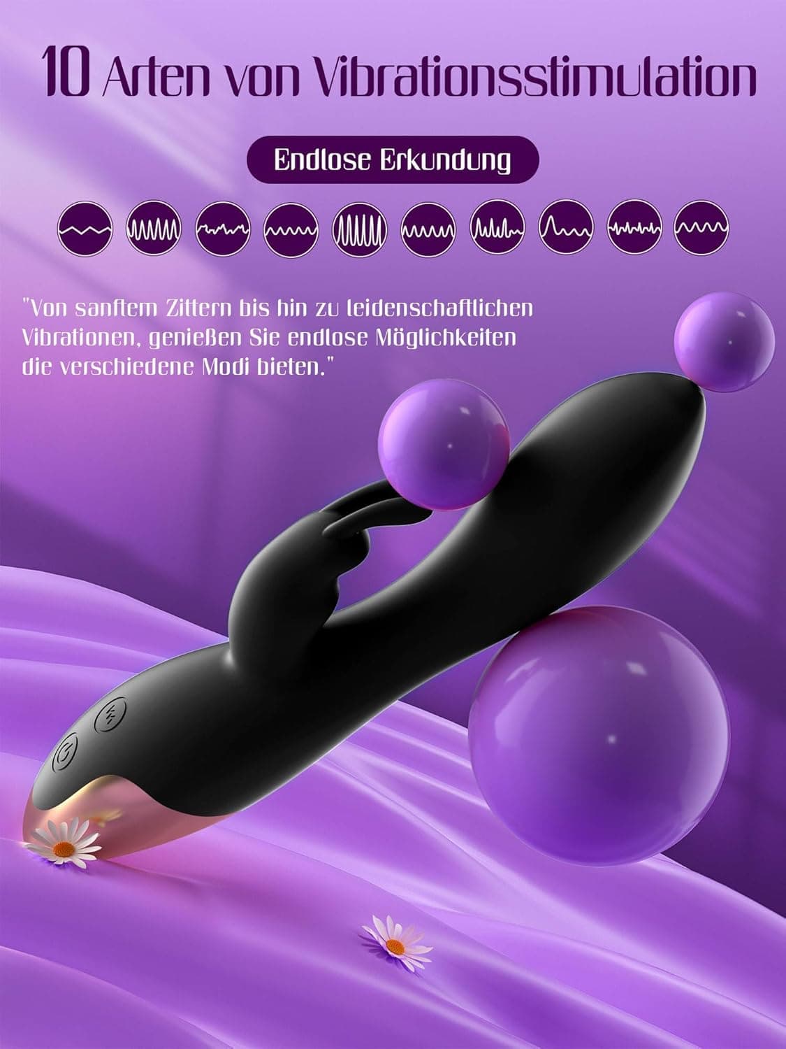 HIVEFUN Vibration für Frauen Sex Spielzeug für die Frau Vibrator, Vibratorensets Spielzeug für die Paare Klitoris Dildo Sex Toys mit 10 Modi, Diloschwanz G Punkt Vibratoren Sextoysets für Damen