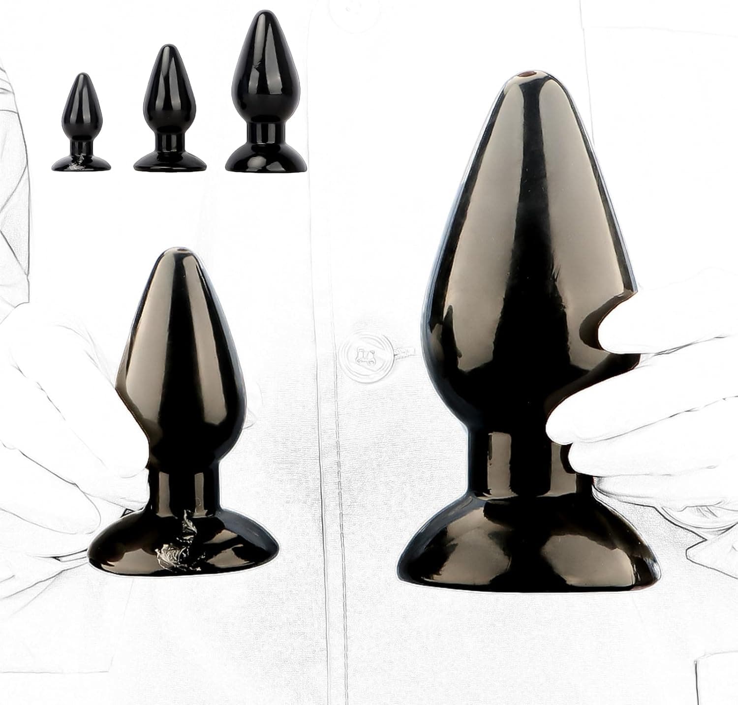 Weicher PVC Silikon Analplug Große Dildo Analkugeln mit Saugnapf Analperlen Anus Dilatator Butt Plug Fisting G-Punkt Prostata Stimulation Analdilatator SM Sex Spielzeug für Männer Frauen Paare