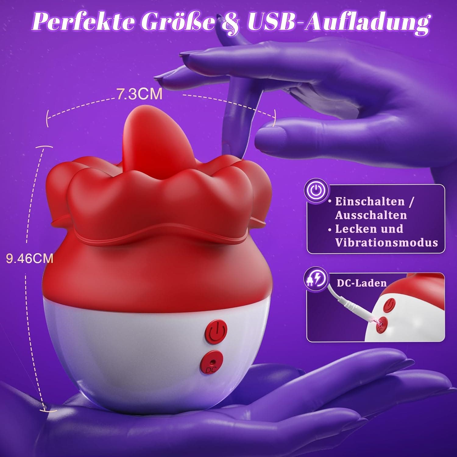 Vibration für frauen Sex Spielzeug für die frau Sexspielzeug Dildo Vibrator mit 10 Zungenlecken Vibrationmodi Klitoris Brust Massagestab Stimulator Erotik Analvibrator Sex Spielzeug für Paare Sex