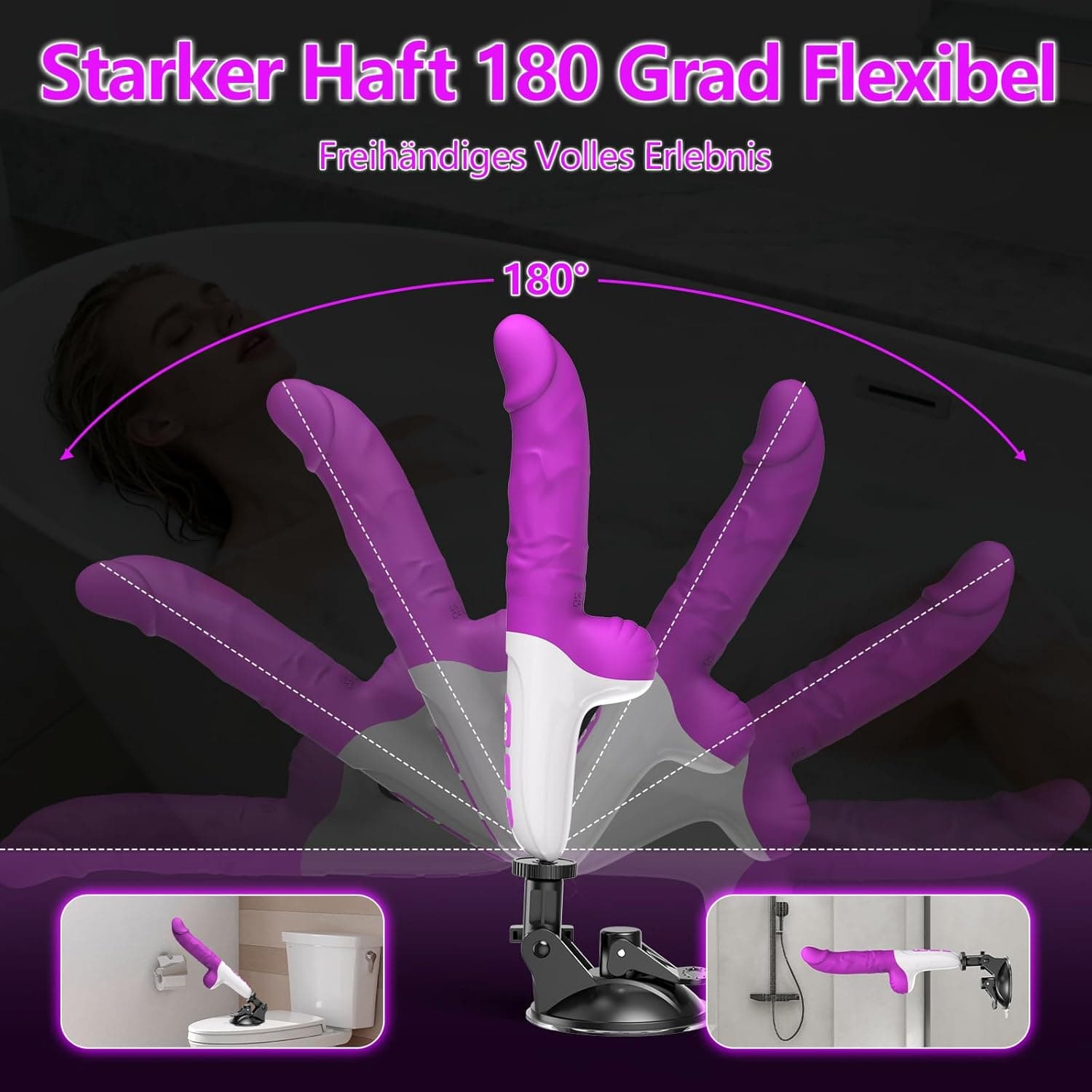 HIVEFUN Vibrator Dildo Sex Spielzeug für die Frau, Vibratorensets für Frauen Klitoris G-Punkt 7 Vibration für Frauen Schwing und Rollkugel Stoß Sex Toys, Anal Dildos Sex Toyset für Woman Sexspielzeug