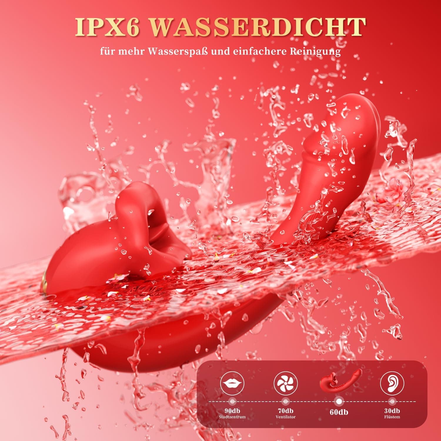 Vibration für Frauen Dildo Vibrator, G Punkt Vibratorensets mit Klitorisstimulation für Frau mit 10 Zungenlecken 10 Vibrationmodi 10 Schlagmodi, Sex Spielzeug für die Frauen Paare Klitoris Stimulator