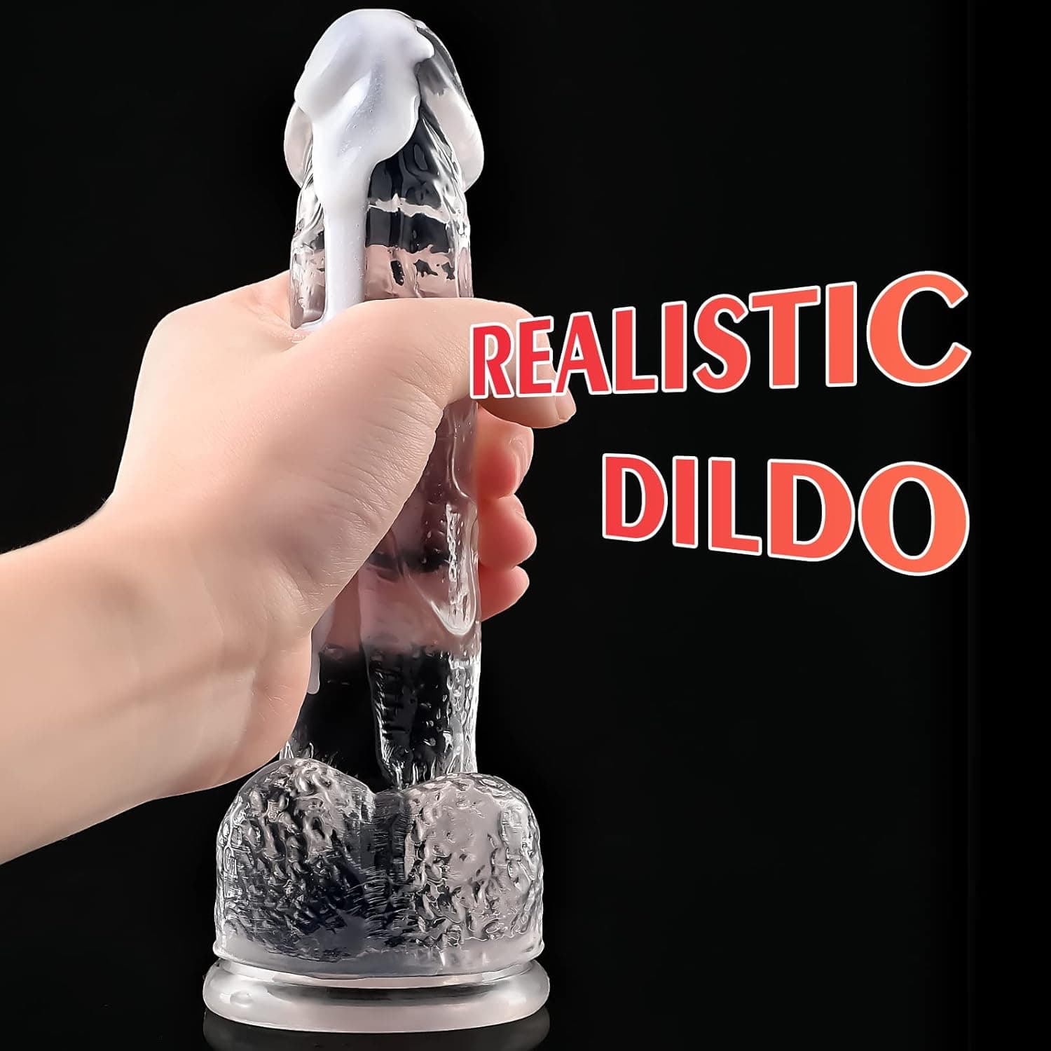 Dildo,21 x 4.2cm Realistischer Dildo mit Starker Saugnapf Groß,Dildos Sexspielzeug für Frauen, Männer Analdildo Anal Plug, Penis Dildo Sex Toy für Paar