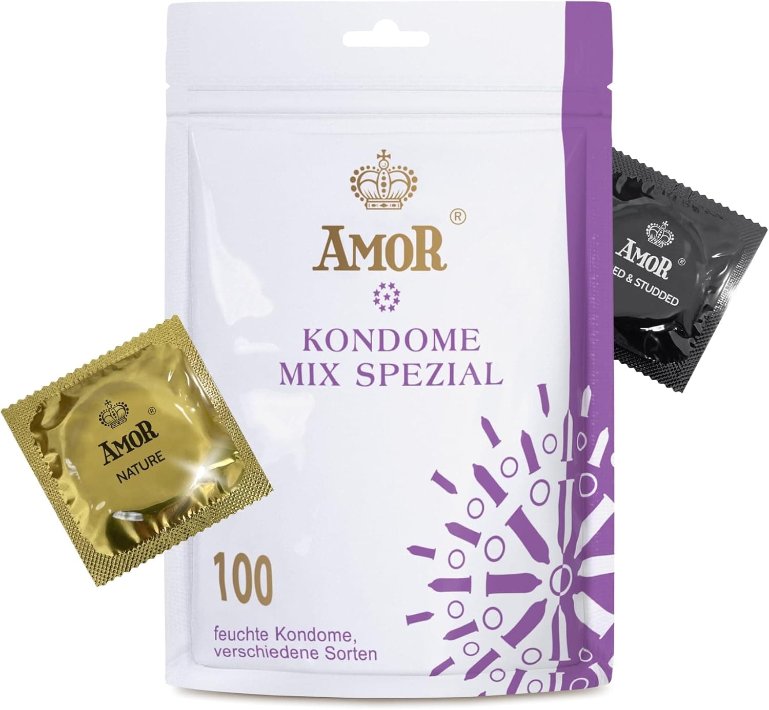 Gesponserte Anzeige – AMOR Premium Mix Special, Extra Vielfalt, Probierpaket, Ø 53/54 mm, 100 Stück