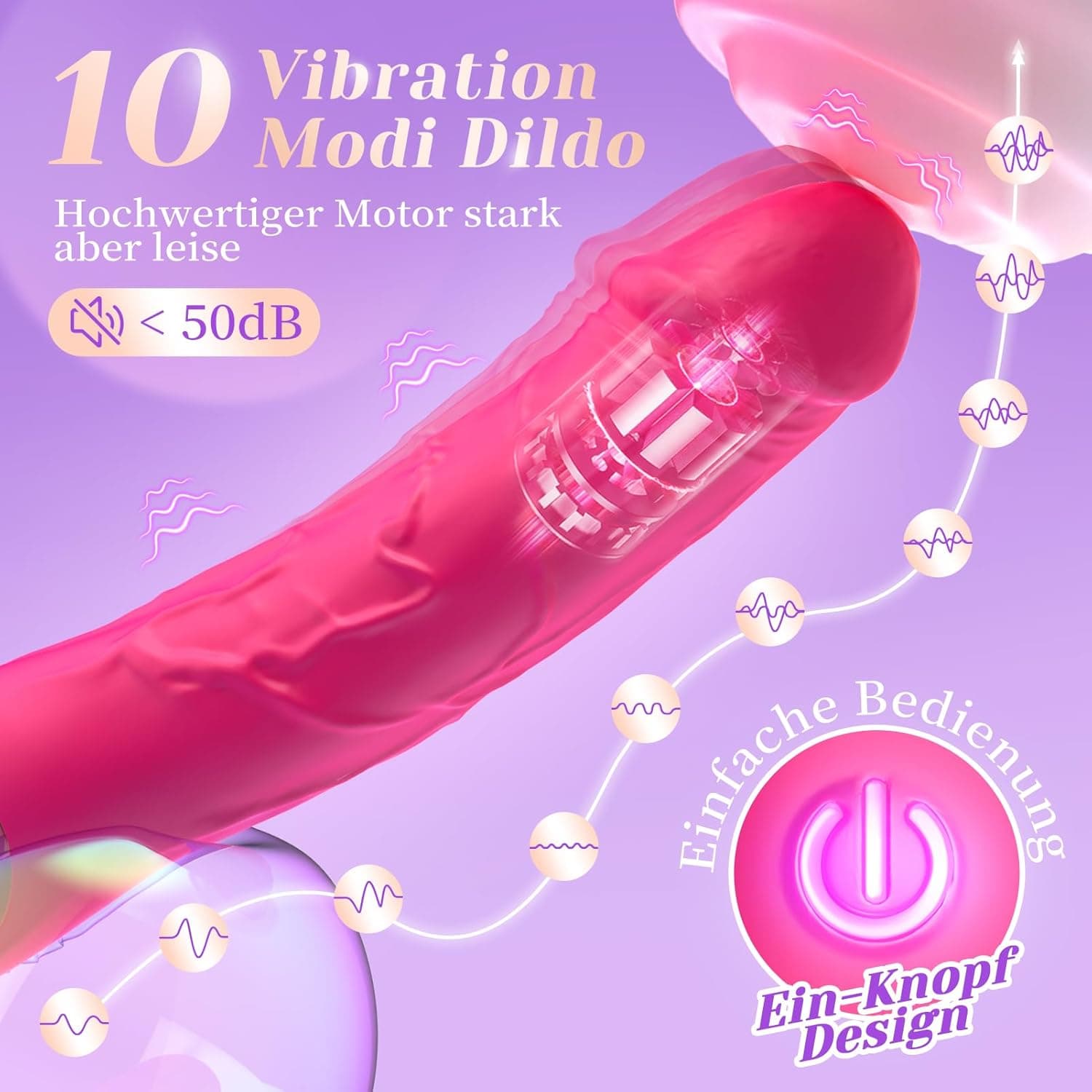 3D-Realistisch Sexspielzeug für Paare Extrem Sex Vibratoren, Vibration für Frauen mit 10 Vibrationen G-Punkt Klitoris, Sex Spielzeug für die Paare Sex Toyset für Woman Realistische Vibratoren
