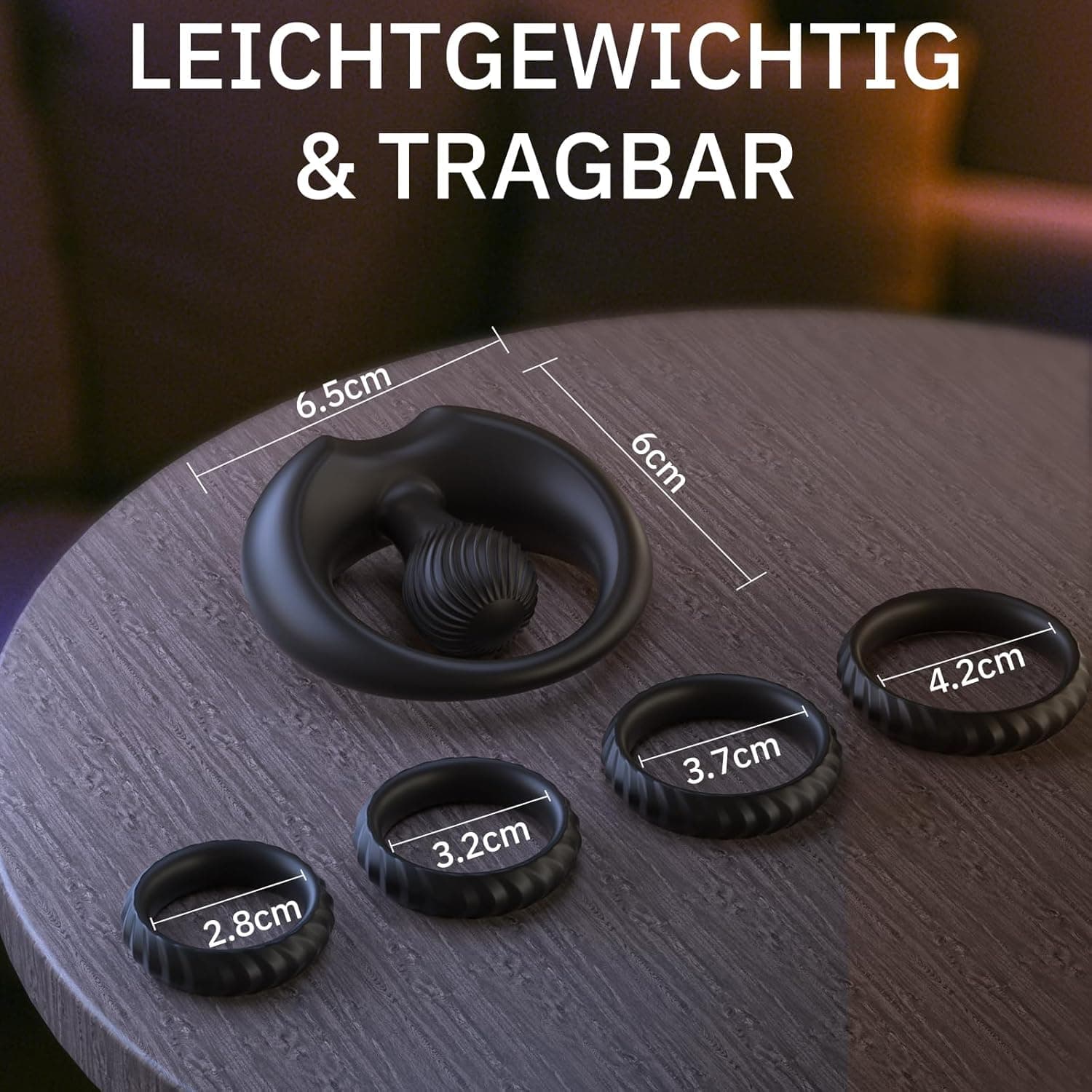 Vibrations-Cockring mit Klitorisstimulator – 9 Modi Silikon Penisring für Paare, Lustverstärker &amp; Potenzhilfe, Sexspielzeug für Männer und Frauen