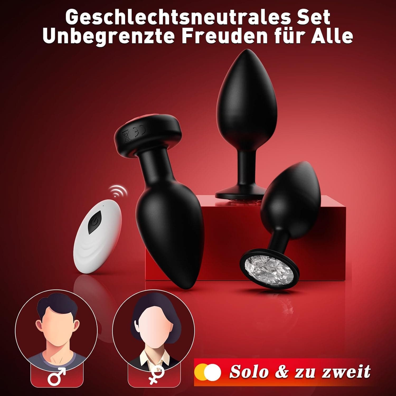 Tagnaff Analplugs 3-Set, Analplug# für Frauen Männer mit Vibration AI-Steuerung, Silikon Anal Plugs Butt Plug für den Mann Analvibratoren für Frau Buttplug Anfänger Anal Toys Sexspielzeug Butplug