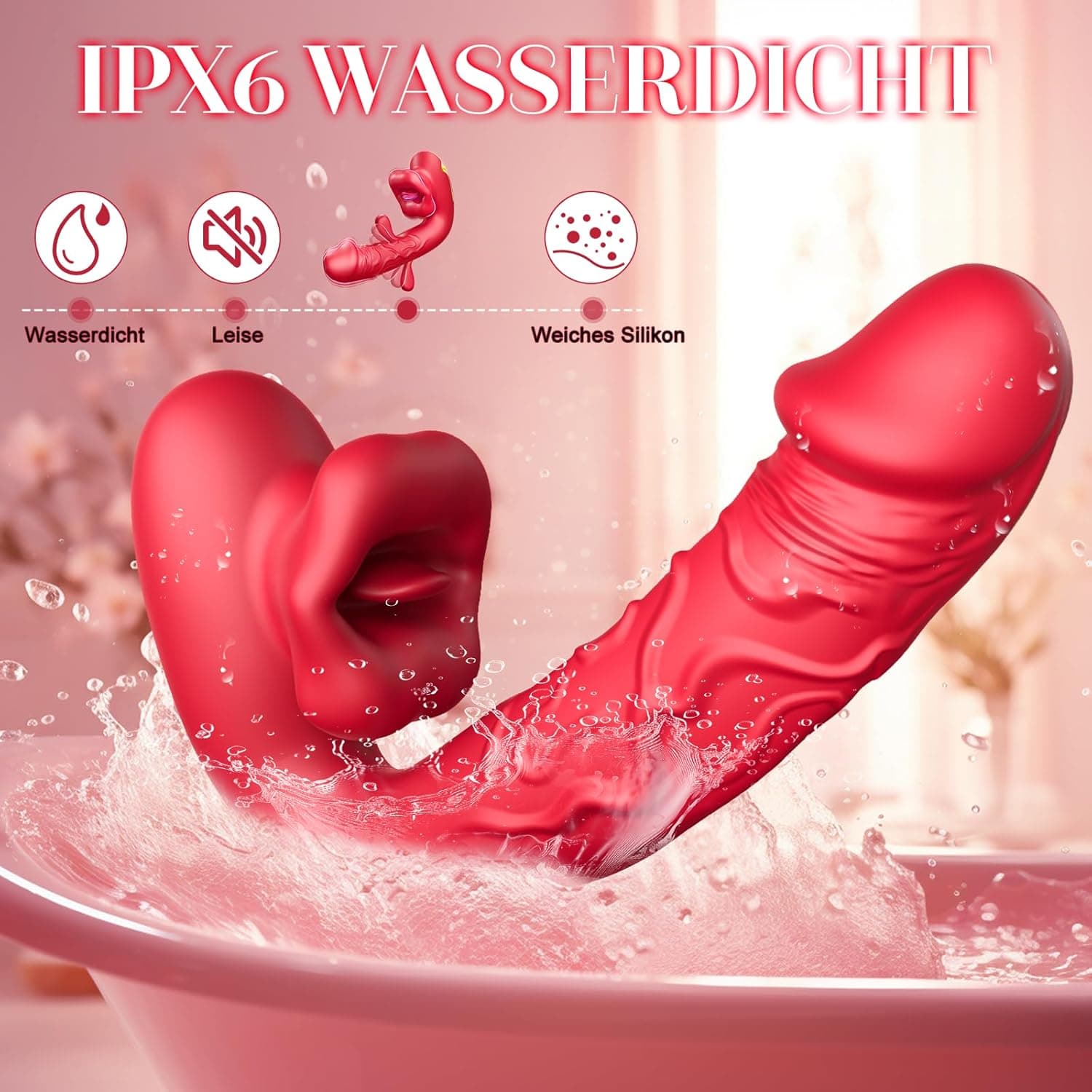 Vibration für Frauen Dildo Vibrator, Sex Spielzeug für die Frau mit 10 Zungenlecken &amp; Vibrationmodi &amp; Schlagmodi,Vibratorensets für Frauen Sex Toyset für Woman G Punkt Klitoris Vibratoren Sexspielzeug