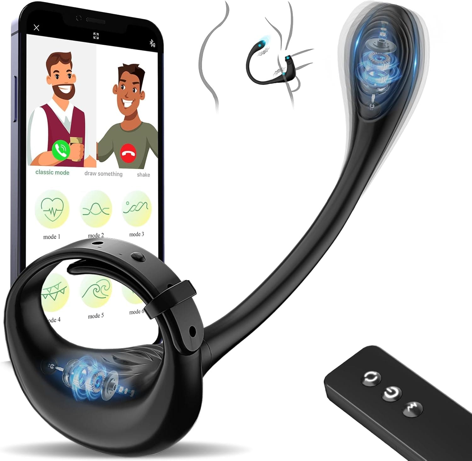 Anal Plug Vibrator Sex Spielzeug für die Männer - Penisring Dildo Prostata Stimulation Cockring Sexspielzeug Analplug Analvibratoren Mann mit 10 Vibration, APP Fernsteuerung Ringe für Paare Extrem Sex