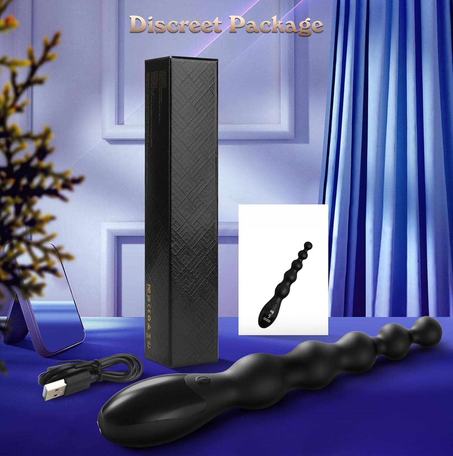 Analkugeln Vibrierender Buttplug - Sexspielzeug für Männer Prostata-Massagegerät Analspielzeug, Spielzeug für Erwachsene Analplugs Vibratoren Graduiertes &amp; Display-Design mit 9 Vibrationsmodi