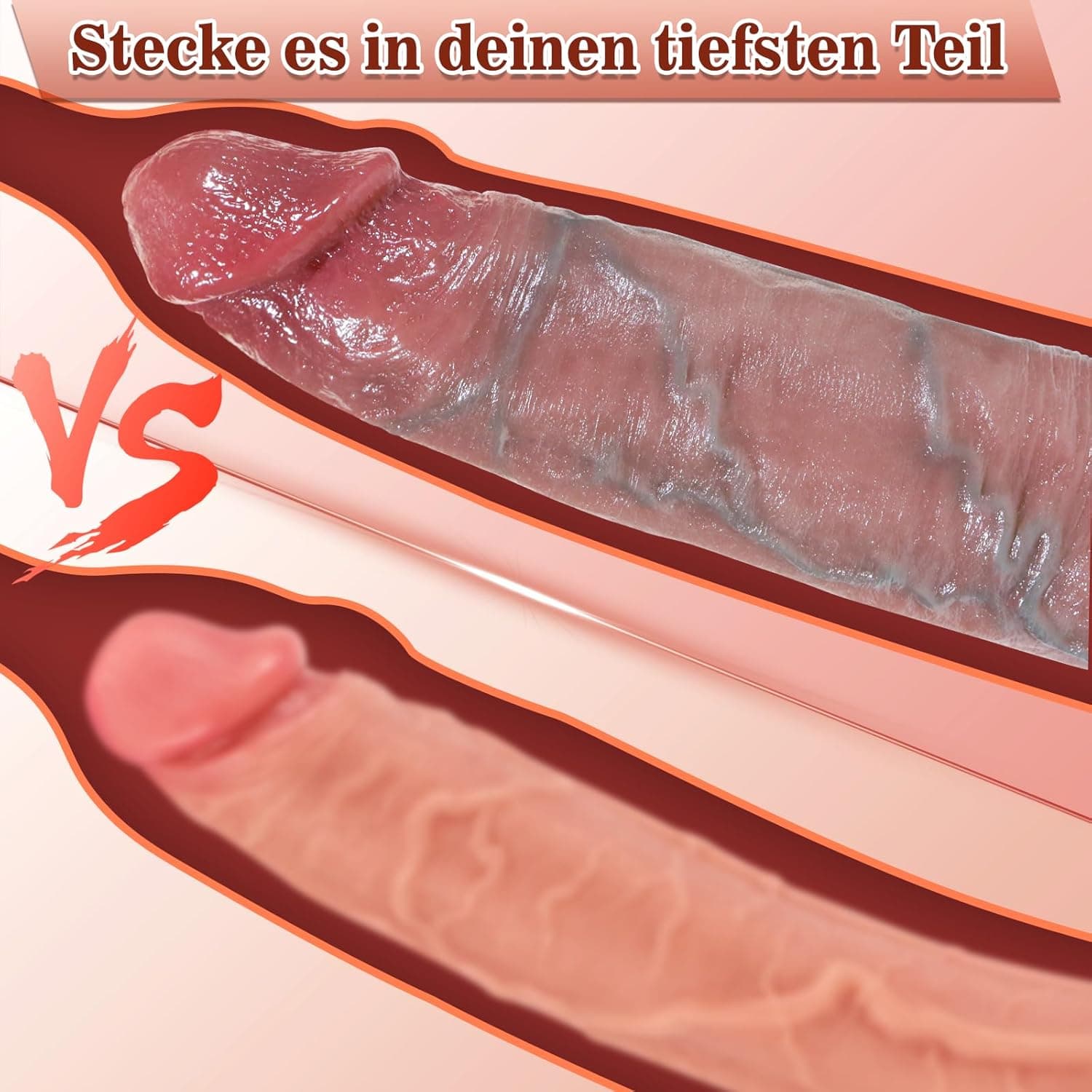 Dildo Sex Spielzeug für die Frauen Männer Paare - Anal Dildos Penis Nachbildung Plug, Realistischer Silikon Doppeldildo mit 3D Hoden Echten Venen Starkem Saugnapf, Analdildo Gay Sexspielzeug 22*4.5cm