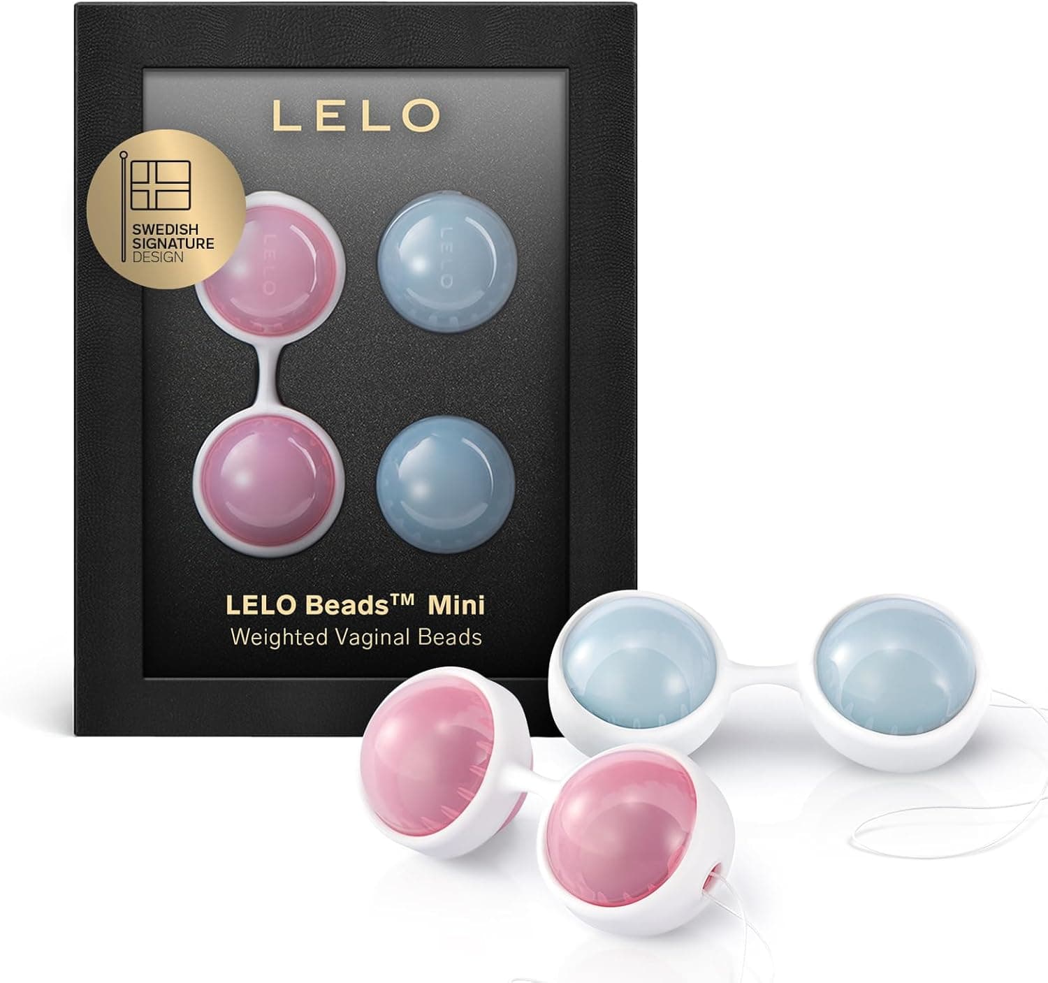LELO Beads Mini, Liebeskugeln Sexspielzeug, kleine Kegel-Übungsbälle für Anfänger, Beckenbodentraining mit gewichteten Bällen